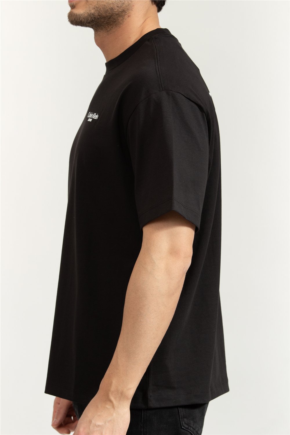 Calvin Klein Logo Back Print T-Shirt Erkek Bisiklet Yaka T-Shirt