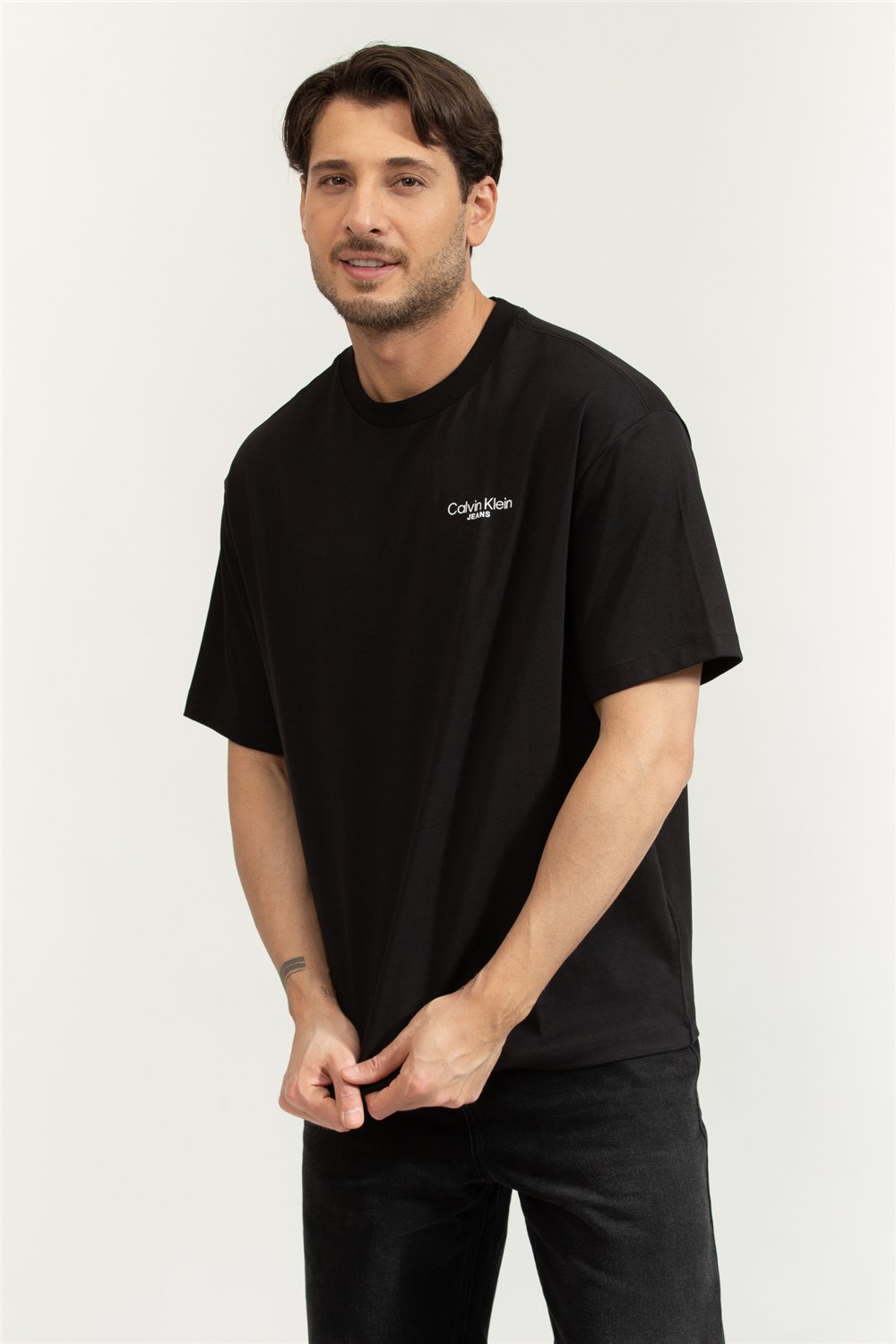 Calvin Klein Logo Back Print T-Shirt Erkek Bisiklet Yaka T-Shirt