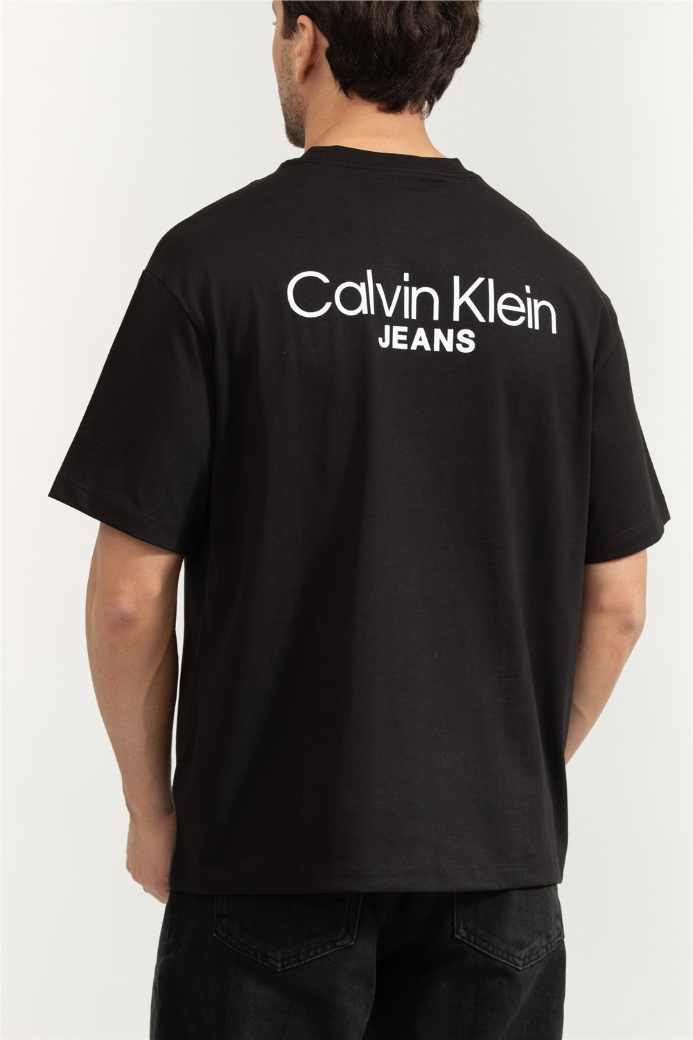 Calvin Klein Logo Back Print T-Shirt Erkek Bisiklet Yaka T-Shirt