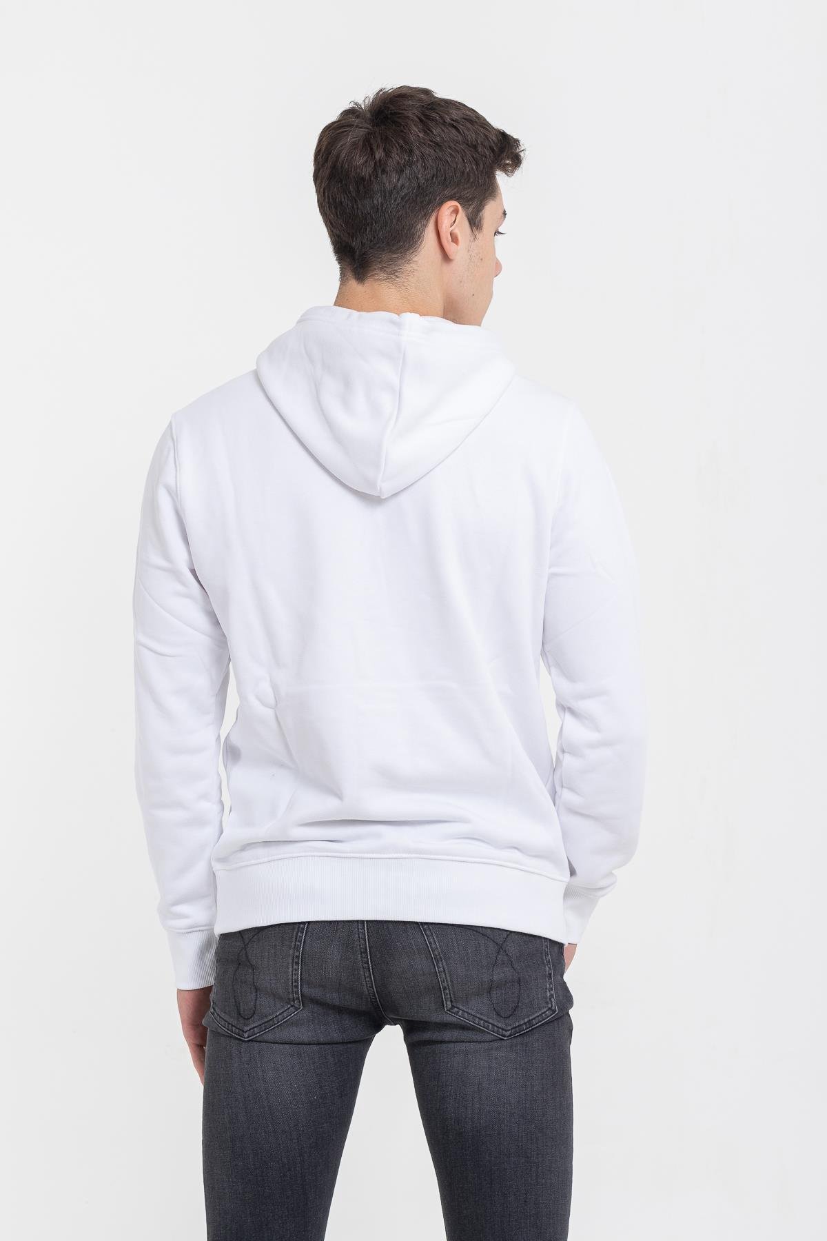 Calvin Klein Logo Baskılı Erkek Kapüşonlu Sweatshirt