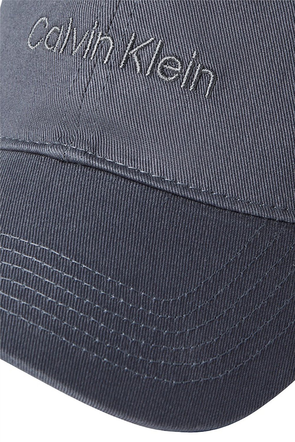 Calvin Klein Logo Embroidery Baseball Cap Erkek Baseball Şapka Gri