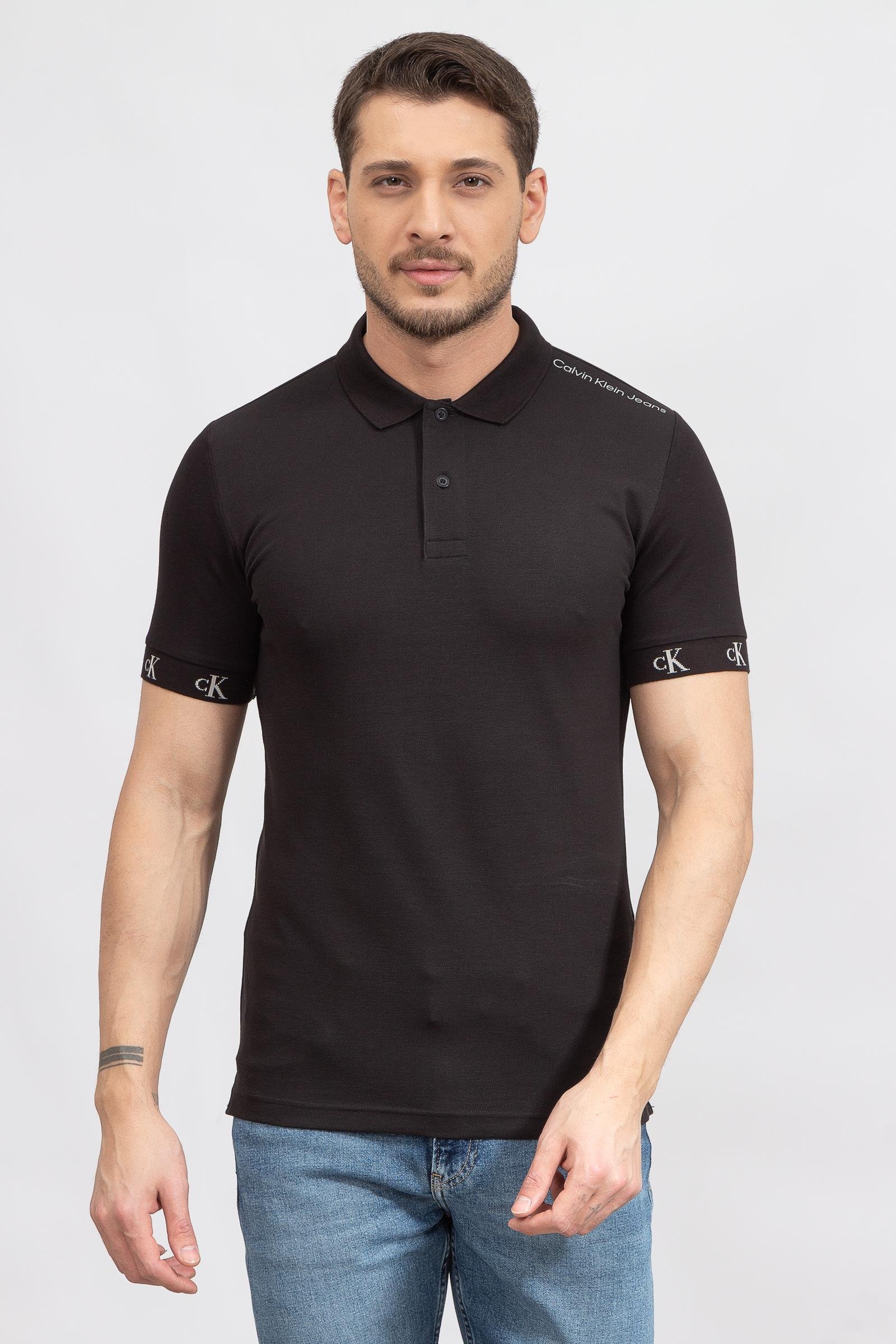 Calvin Klein Logo Jacquard Erkek Polo Yaka T-Shirt