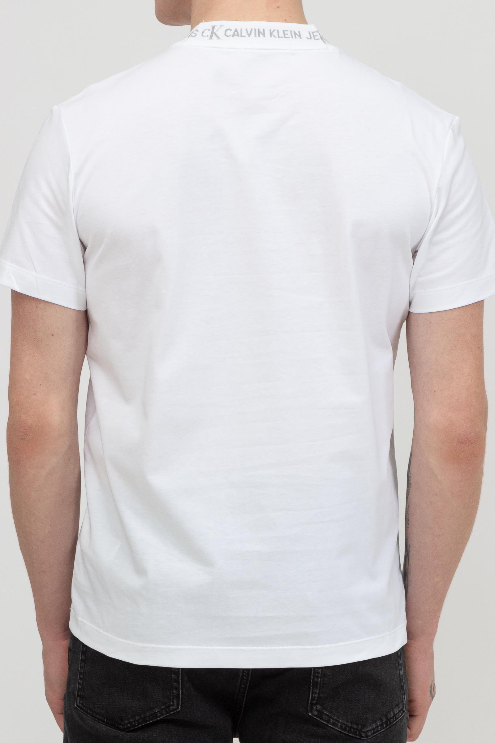 Calvin Klein Logo Jacquard Tee Erkek Bisiklet Yaka T-Shirt