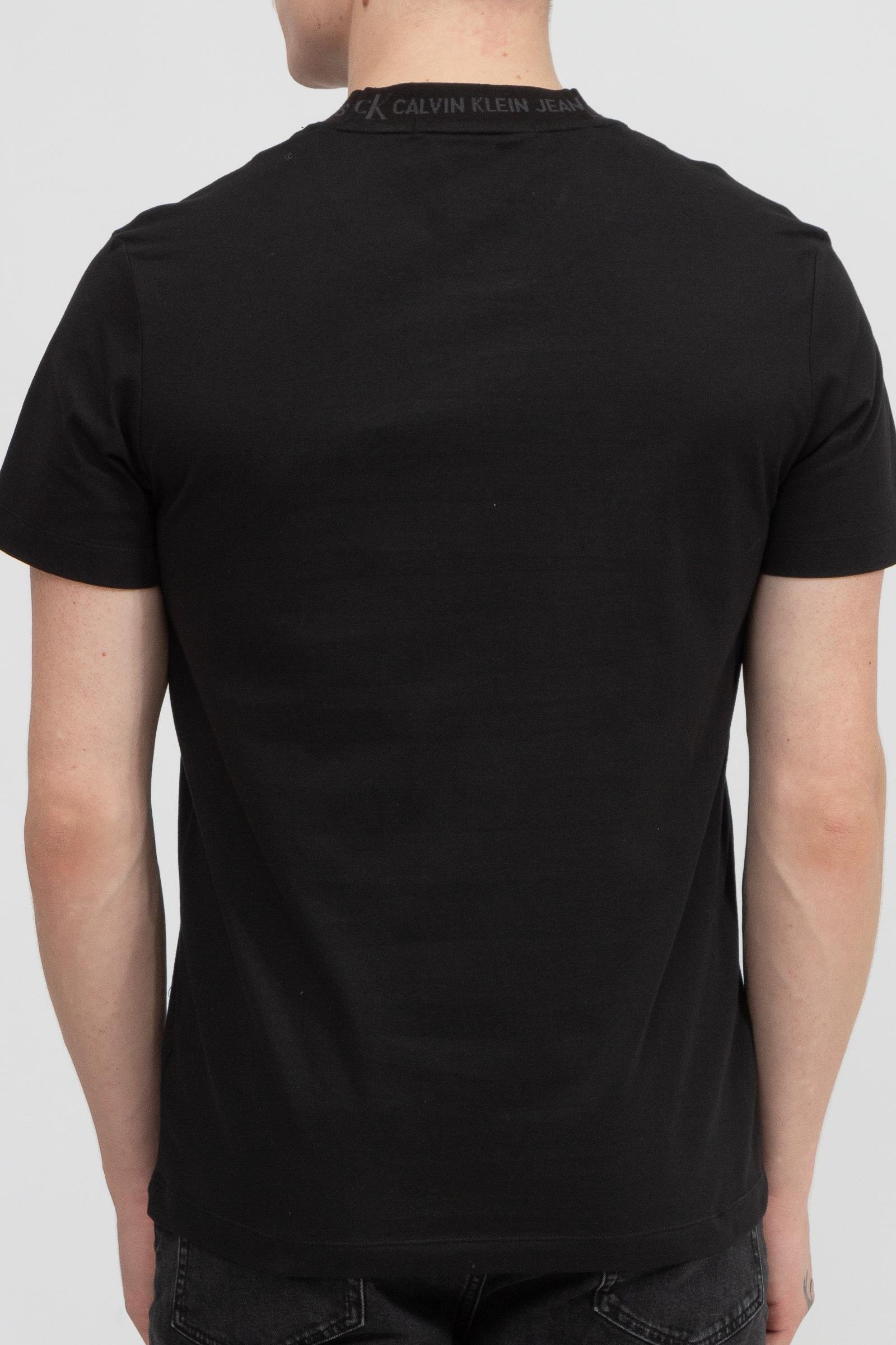 Calvin Klein Logo Jacquard Tee Erkek Bisiklet Yaka T-Shirt