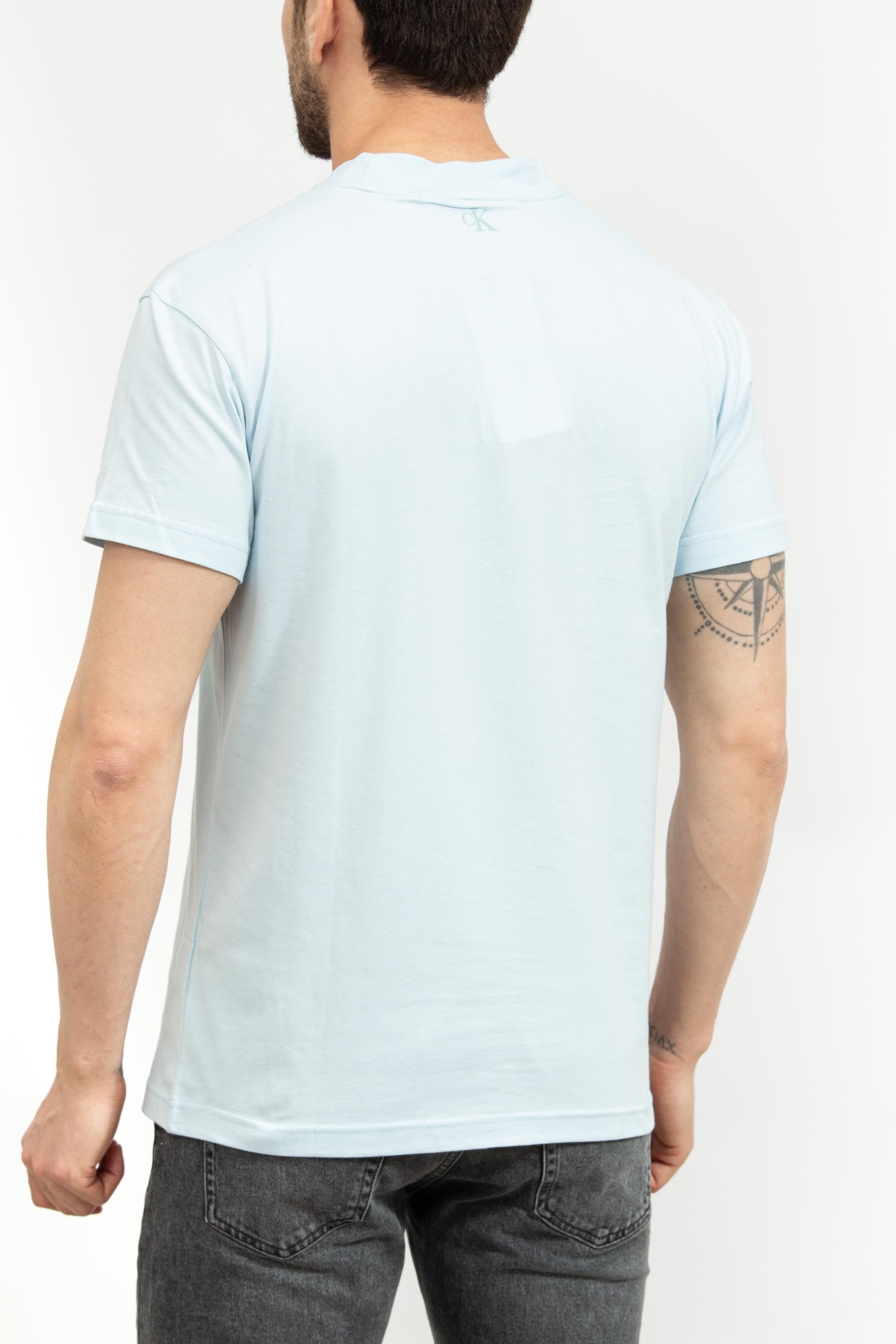 Calvin Klein Logo Repeat Erkek Bisiklet Yaka T-Shirt