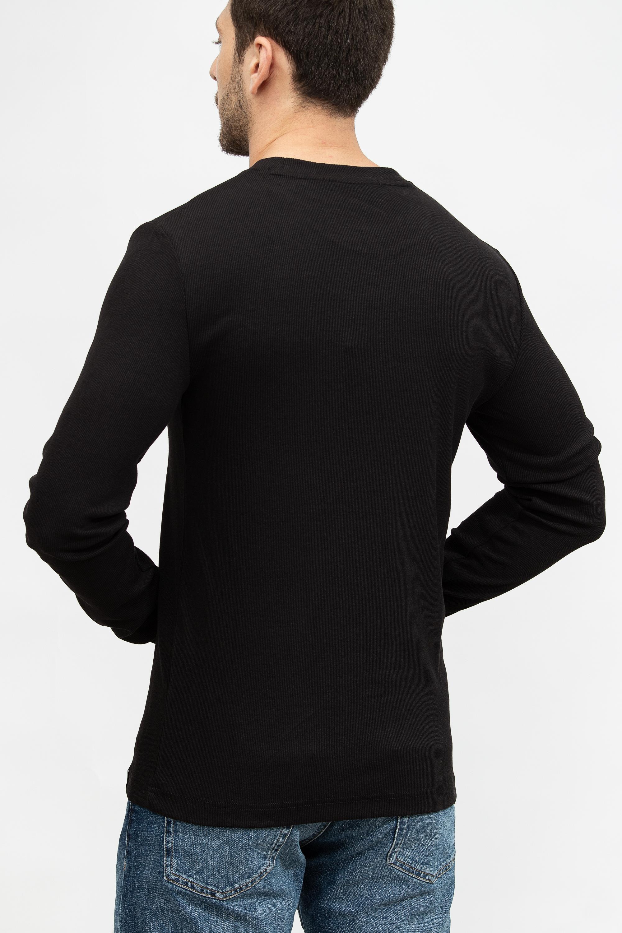 Calvin Klein Logo Tab Rib Ls Erkek Bisiklet Yaka Sweatshirt