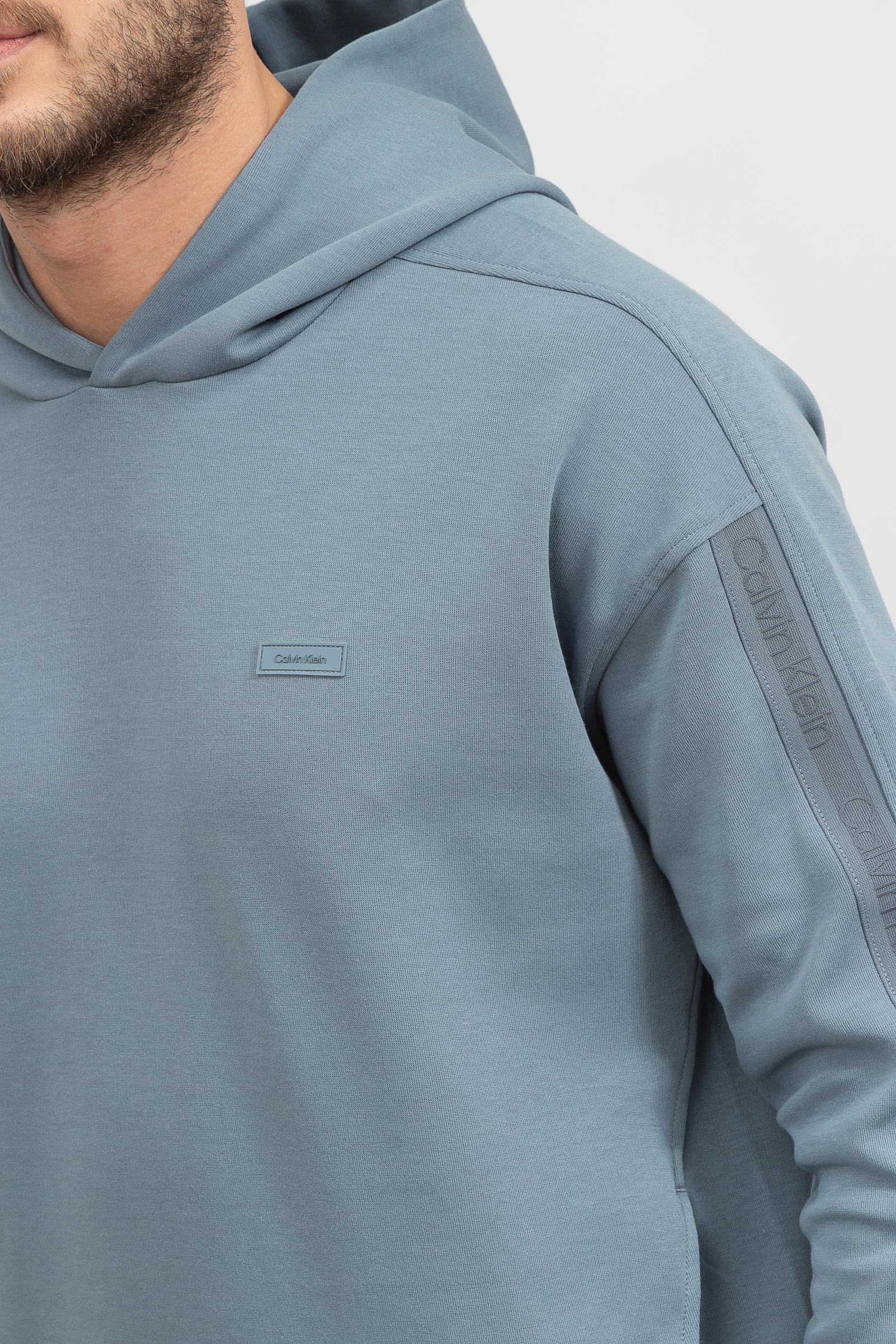 Calvin Klein Logo Tape Comfort Hoodie Erkek Kapüşonlu Sweatshirt