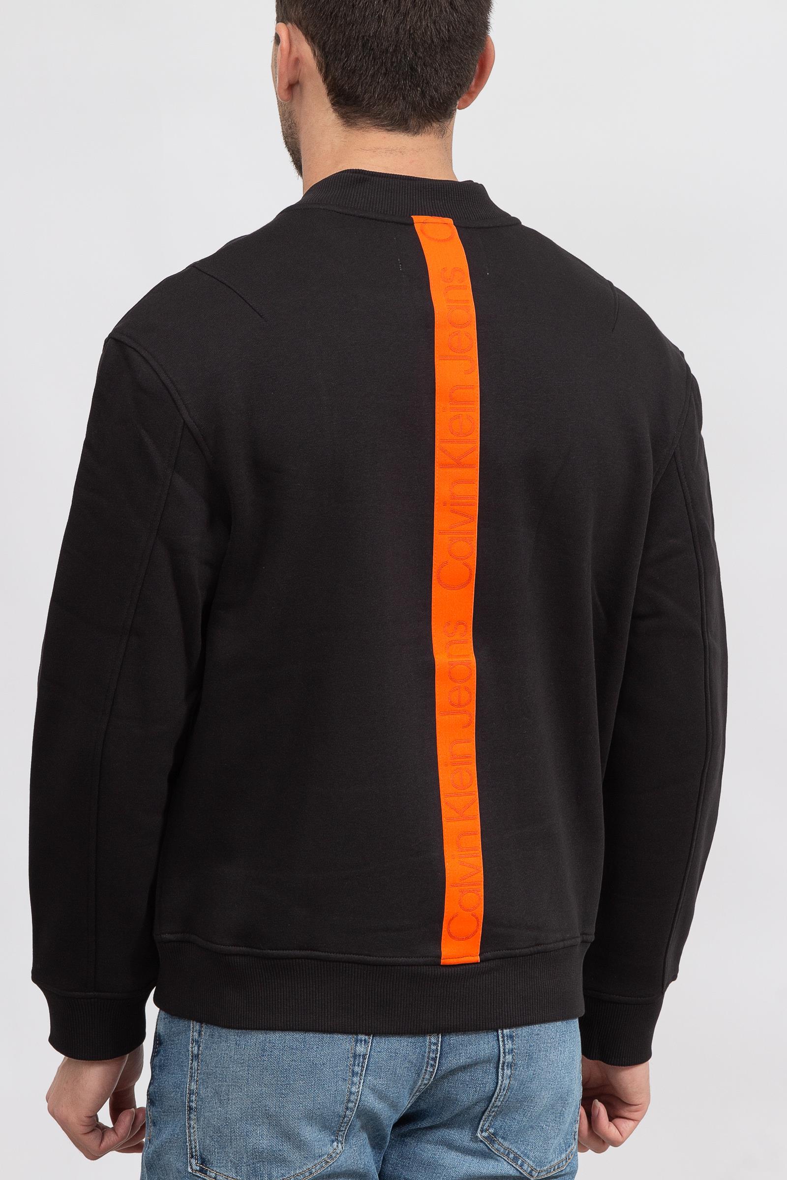 Calvin Klein Logo Tape Erkek Fermuarlı Sweatshirt