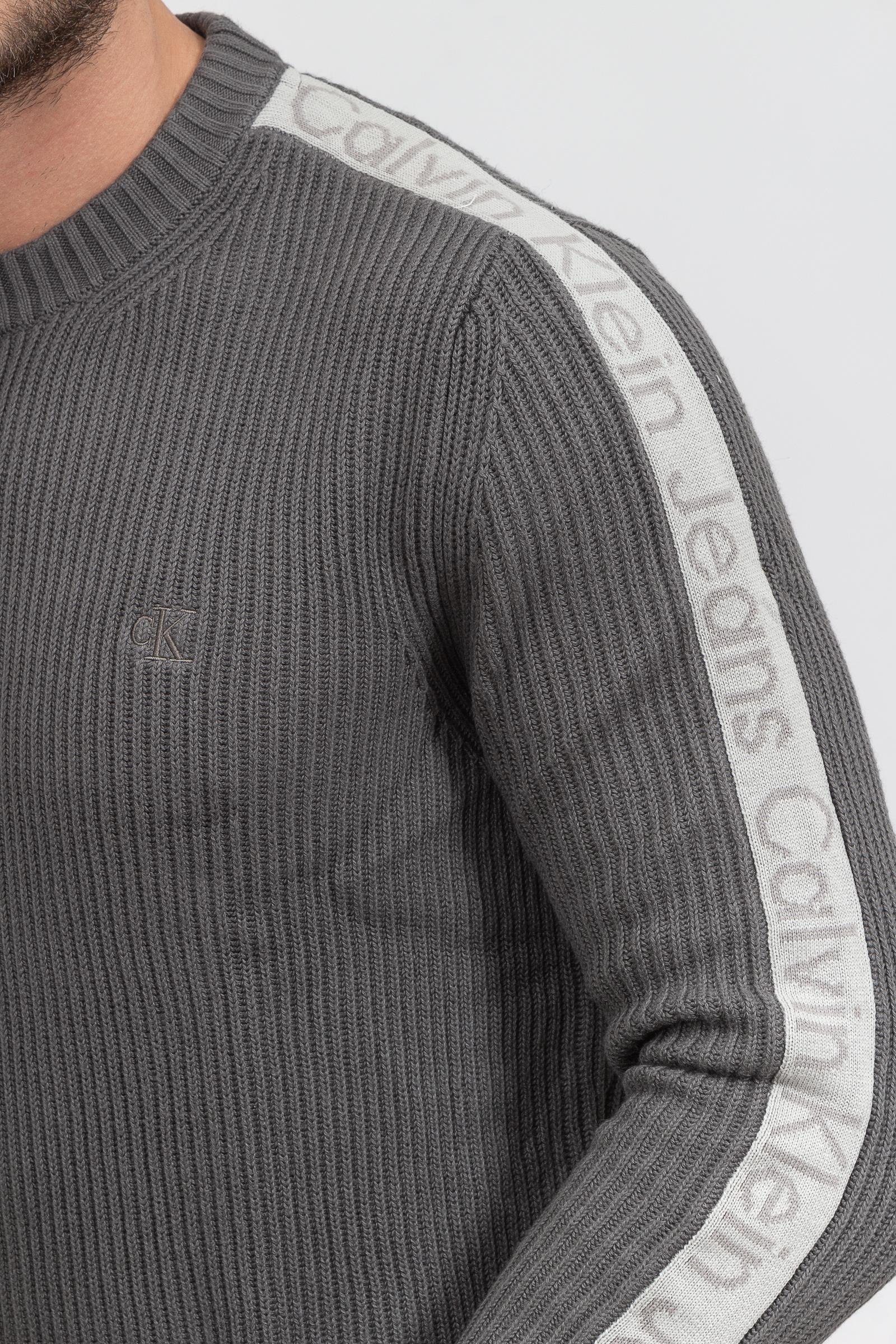 Calvin Klein Logo Tape Erkek Triko