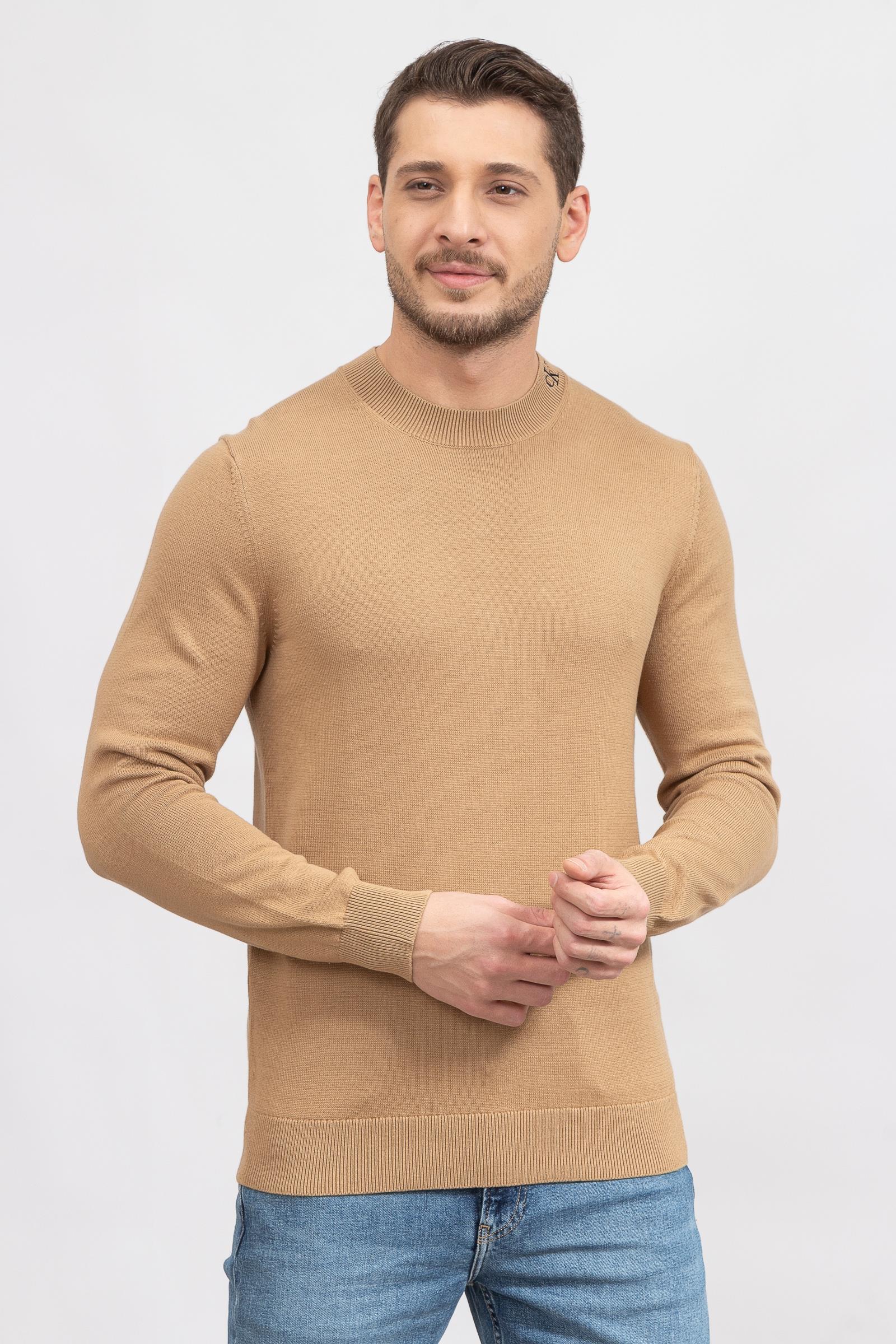 Calvin Klein Logo Tape Erkek Triko