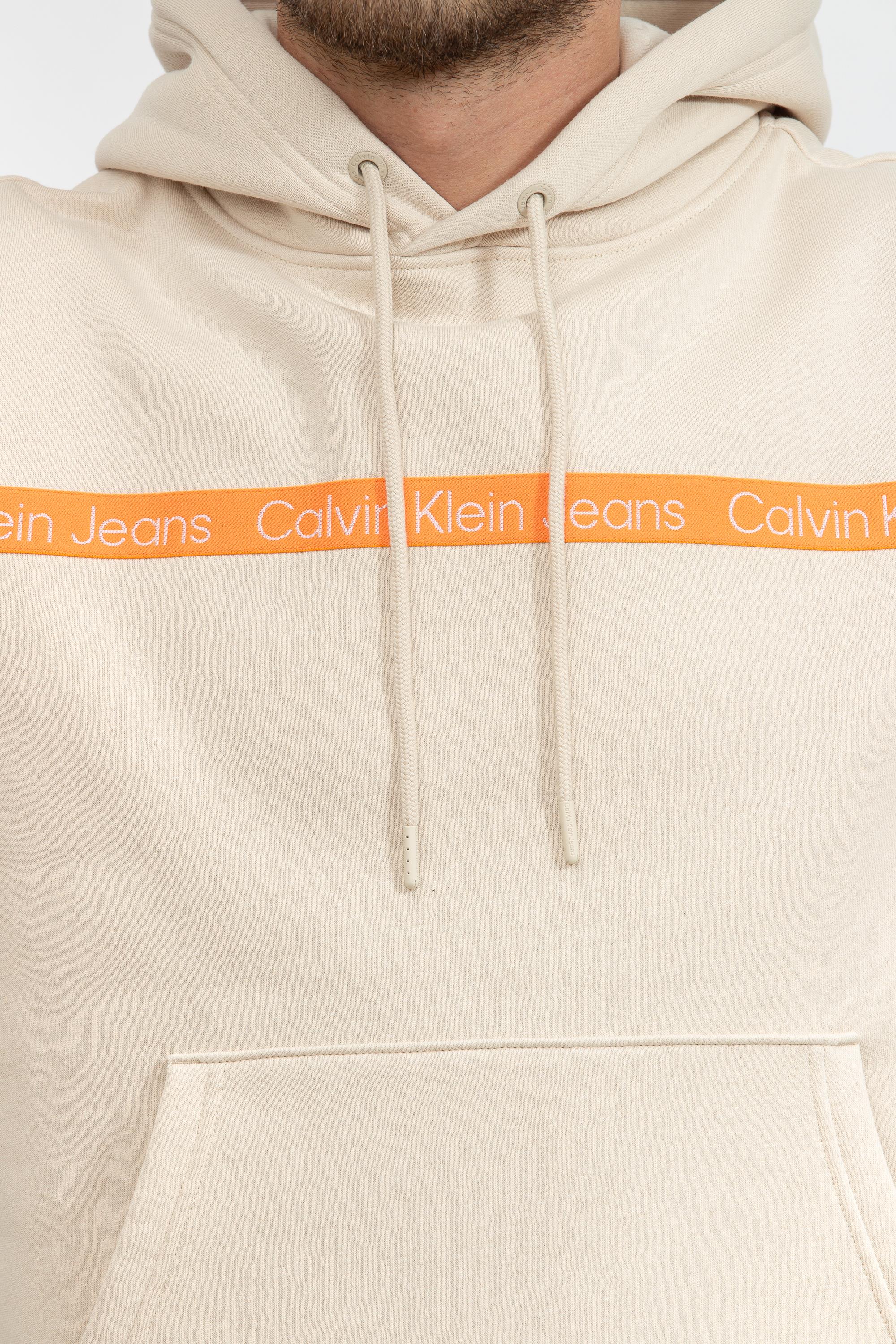 Calvin Klein Logo Tape Hoodie Erkek Kapüşonlu Sweatshirt