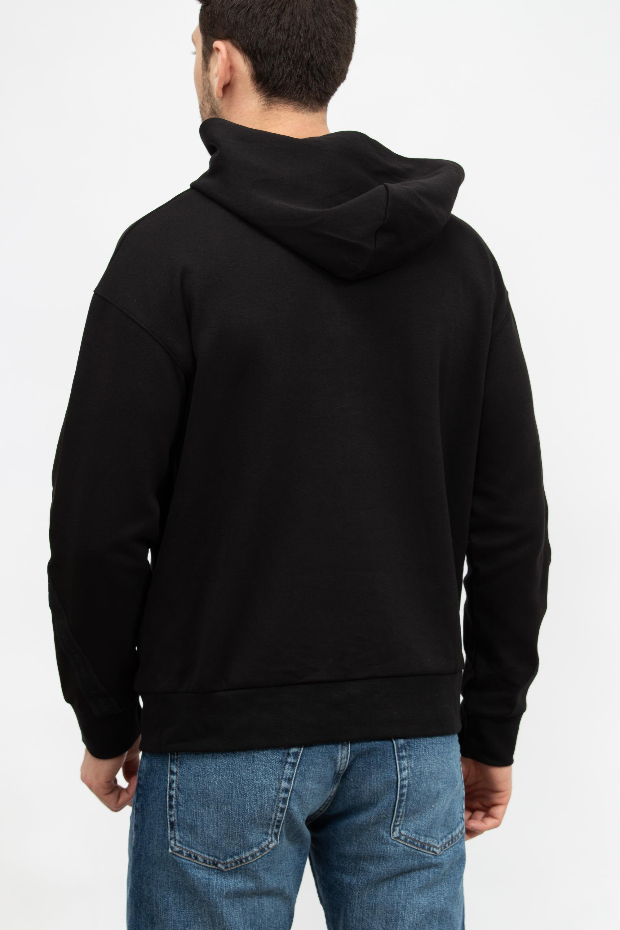 Calvin Klein Logo Tape Interlock Hoodie Erkek Kapüşonlu Sweatshirt