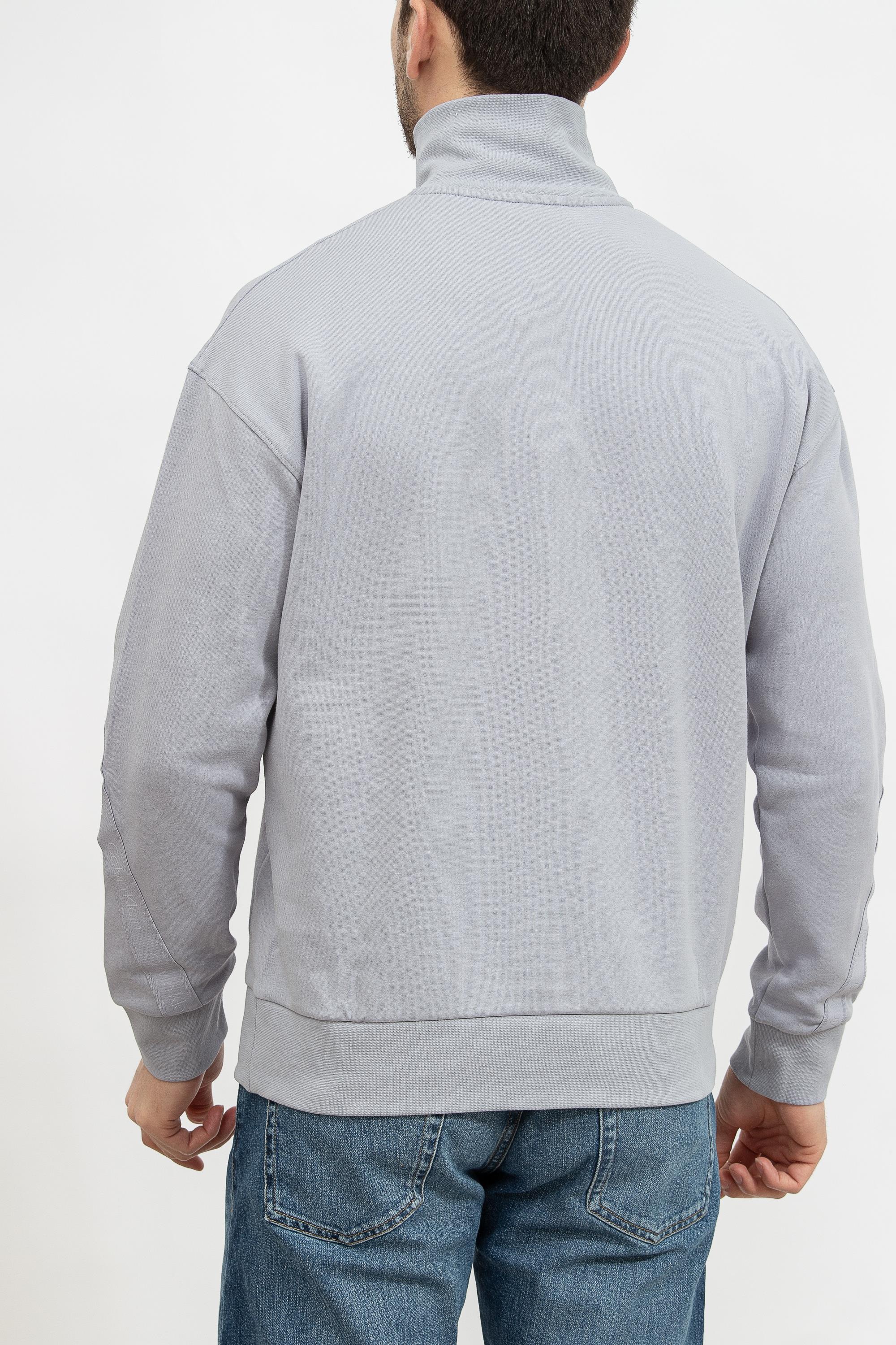 Calvin Klein Logo Tape Interlock Q-Zip Erkek Fermuarlı Sweatshirt