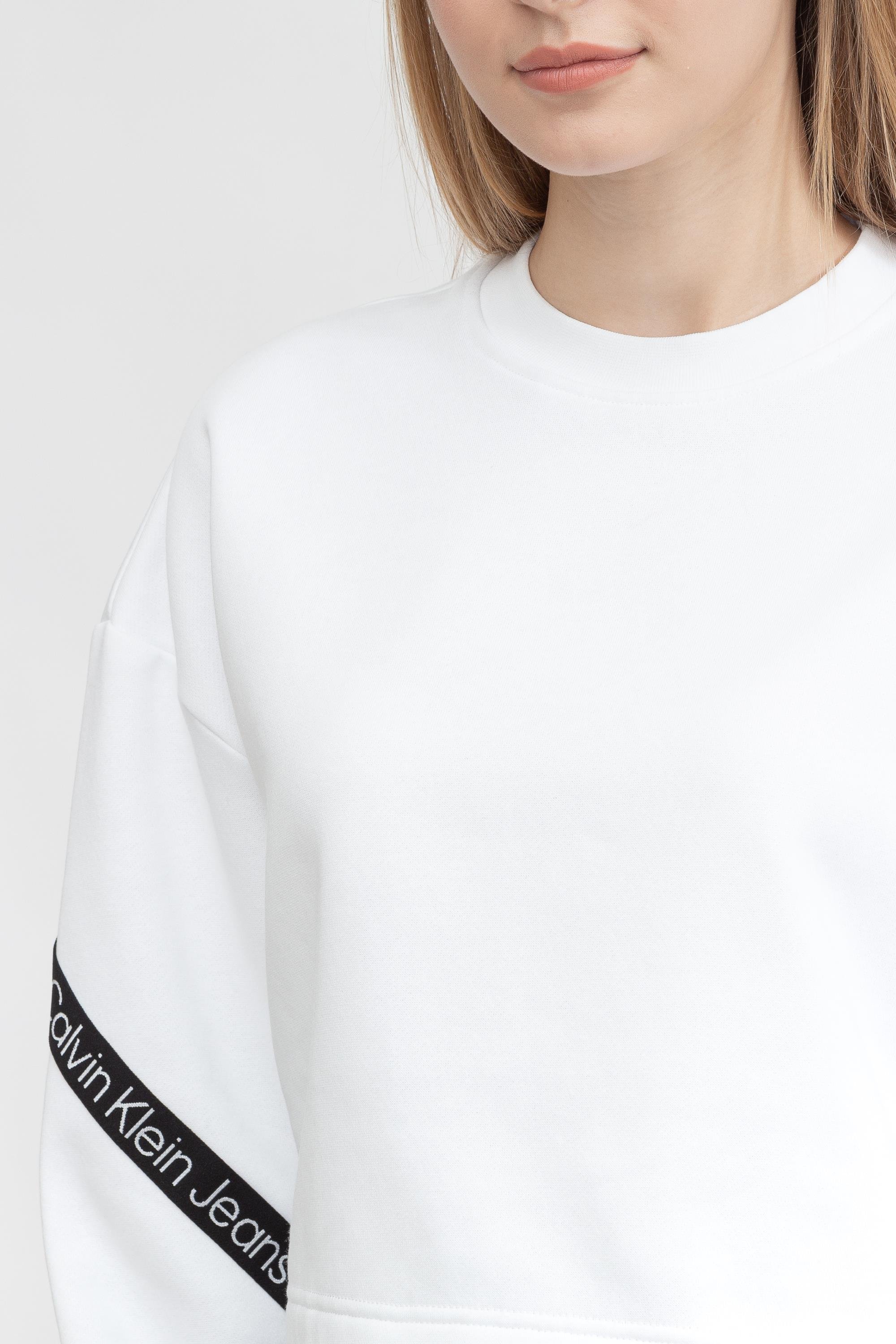 Calvin Klein Logo Tape Kadın Bisiklet Yaka Sweatshirt