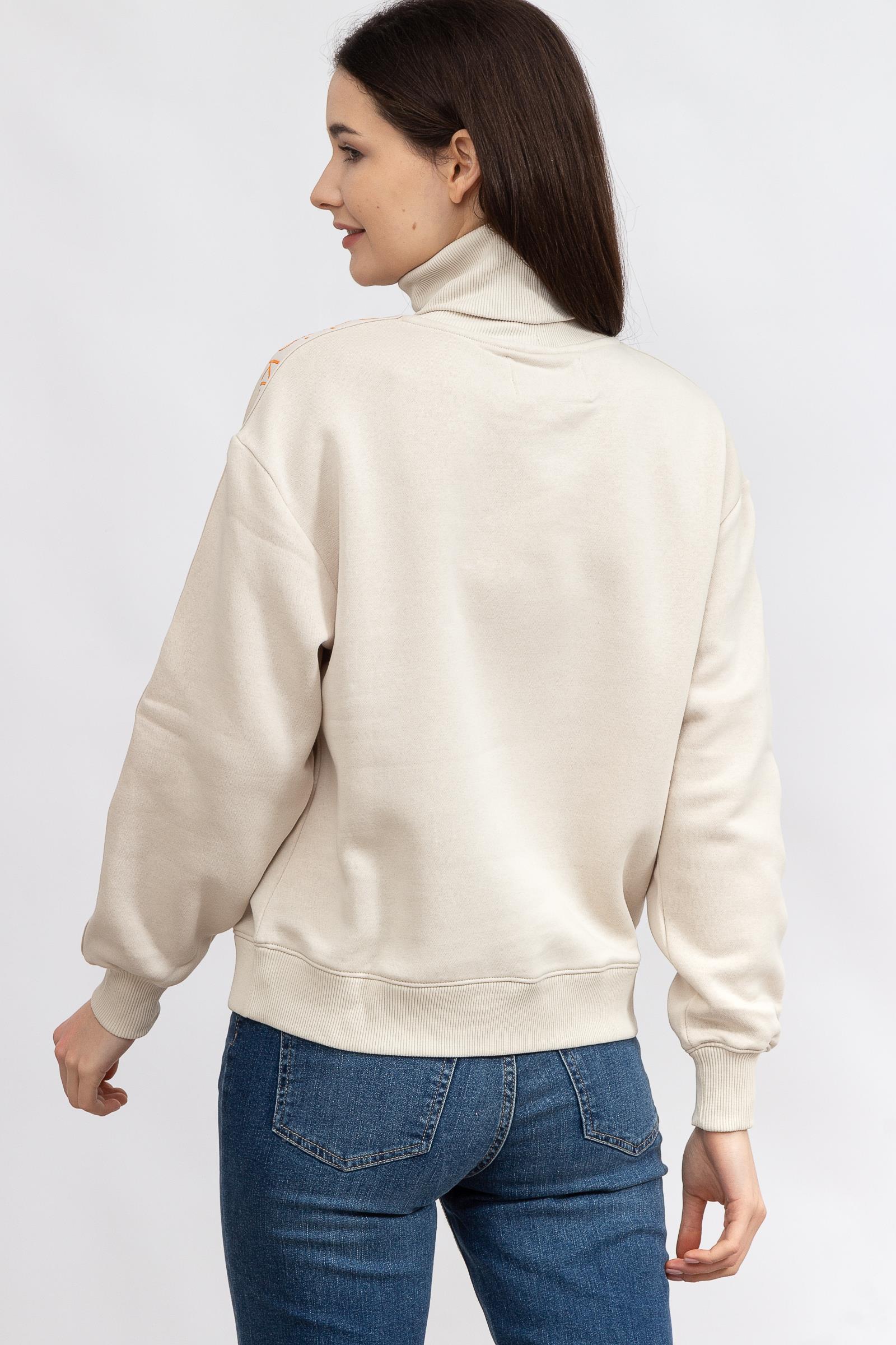 Calvin Klein Logo Tape/Jacquard Kadın Bisiklet Yaka Sweatshirt