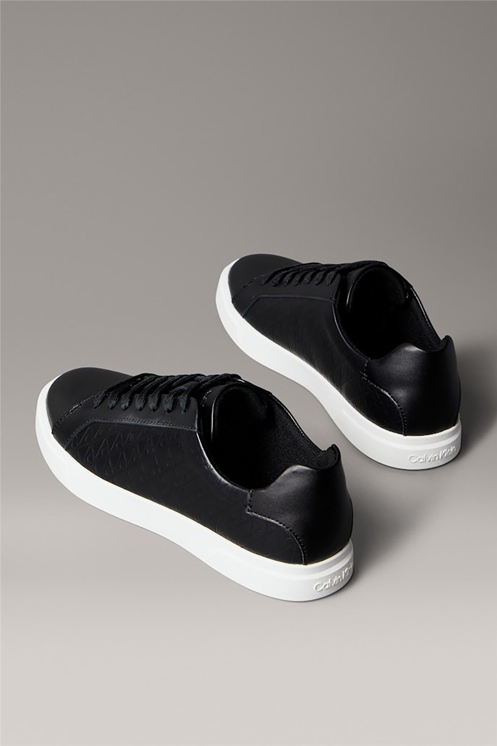 Calvin Klein Low Pro Cups Laceup Lth Aop Kadın Sneaker Siyah