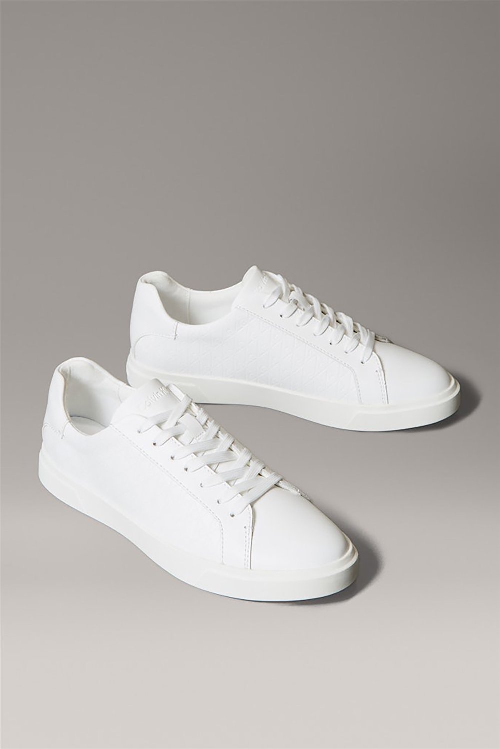 Calvin Klein Low Pro Cups Laceup Lth Aop Kadın Sneaker Beyaz