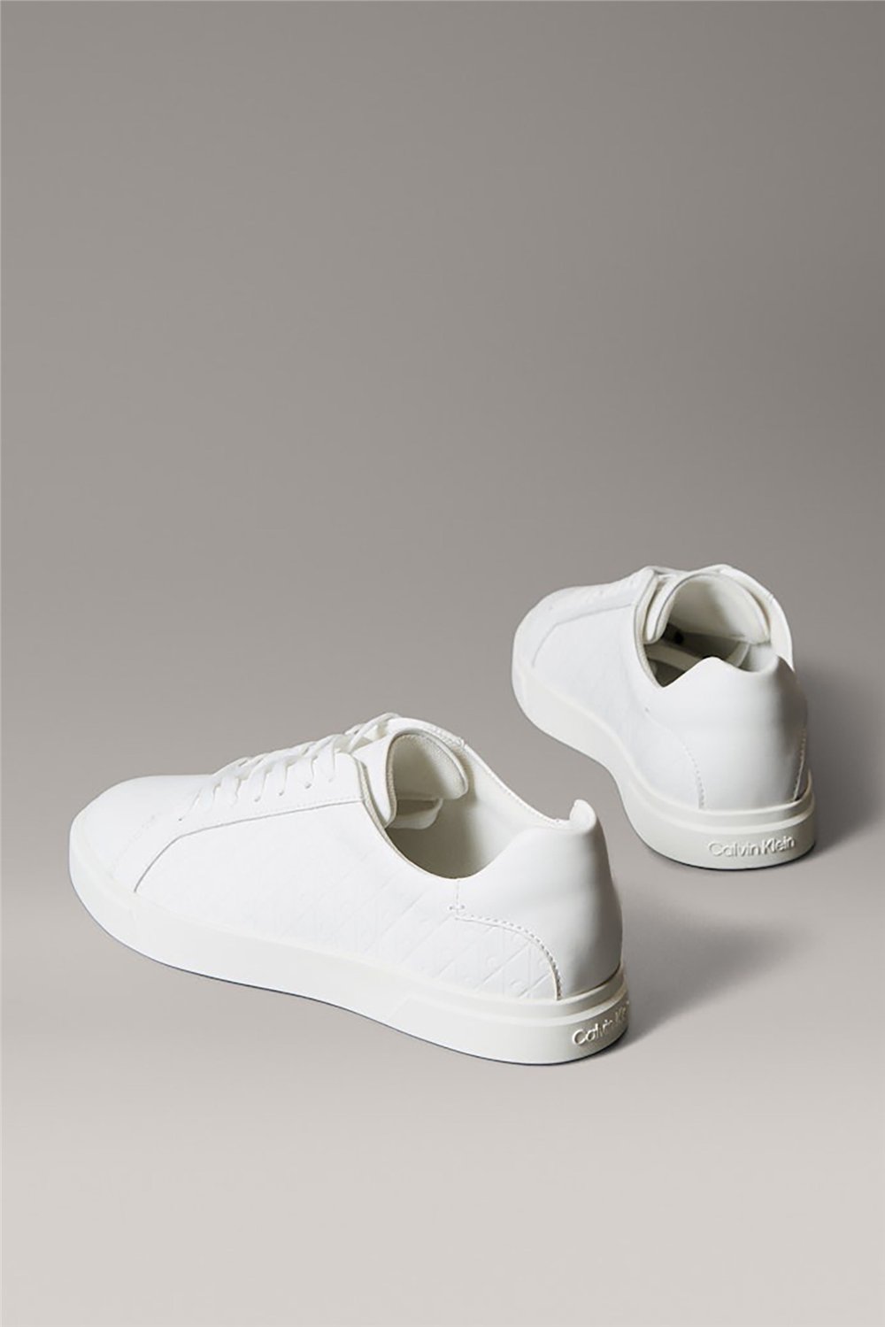 Calvin Klein Low Pro Cups Laceup Lth Aop Kadın Sneaker Beyaz