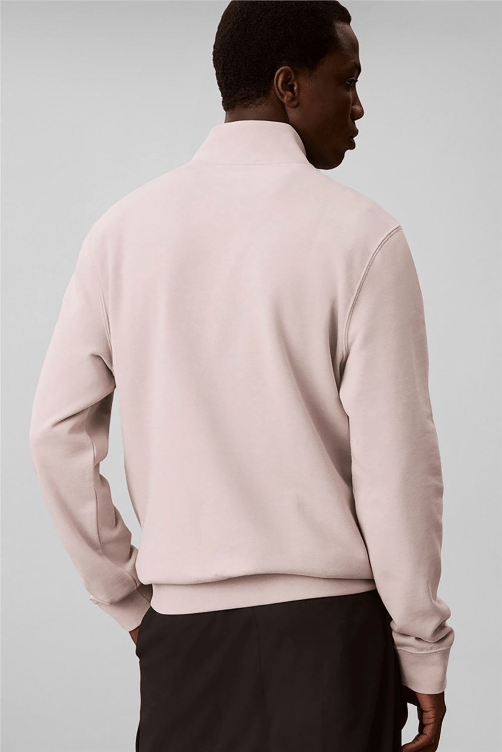Calvin Klein Ls 350 Terry Spw Rubber Badge Qt Erkek Bisiklet Yaka Sweatshirt