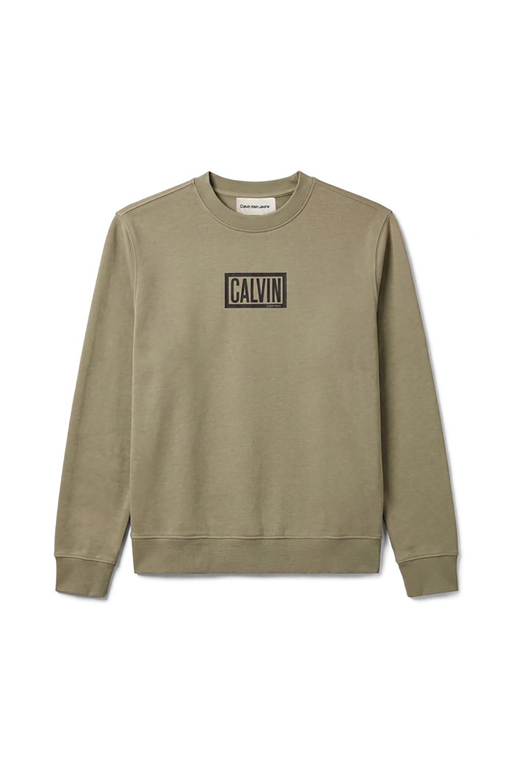 Calvin Klein Ls 350Terry Eu Clvin Box Logo Cn Erkek Bisiklet Yaka Sweatshirt