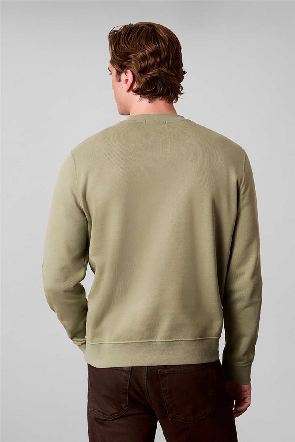 Calvin Klein Ls 350Terry Eu Clvin Box Logo Cn Erkek Bisiklet Yaka Sweatshirt