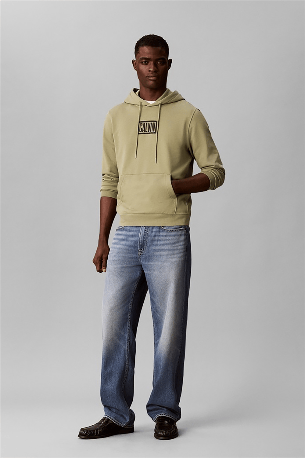 Calvin Klein Ls 350Terry Eu Clvin Box Logo Ho Erkek Bisiklet Yaka Sweatshirt