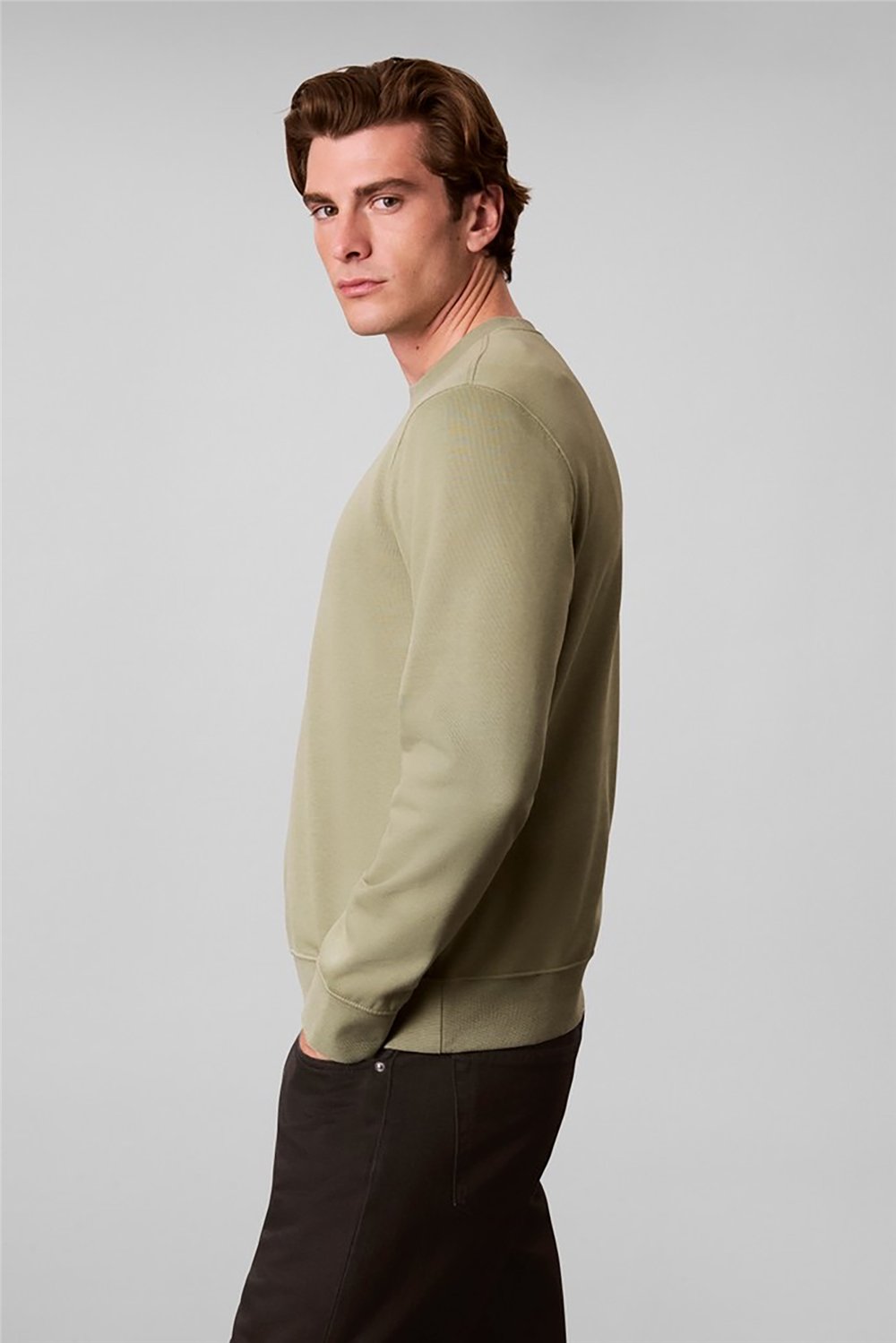Calvin Klein Ls 350Terry Eu Clvin Box Logo Cn Erkek Bisiklet Yaka Sweatshirt