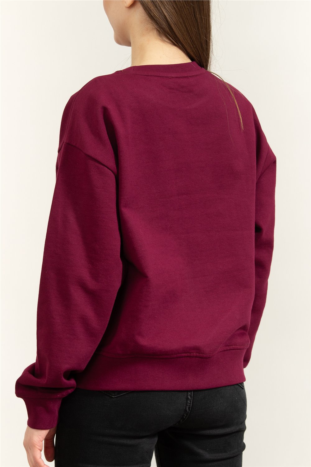 Calvin Klein LS Archive Logo French Terry Rlx Kadın Bisiklet Yaka Sweatshirt