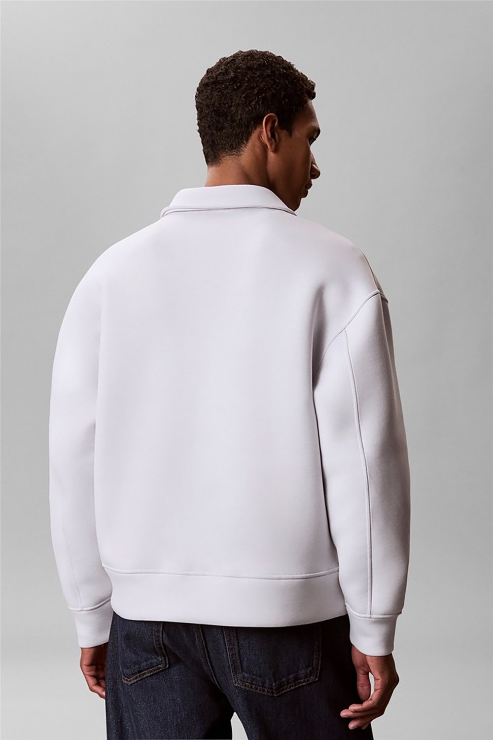 Calvin Klein Ls Cooling Spacer Fz Shirt Jacke Erkek Fermuarlı Sweatshirt Gri