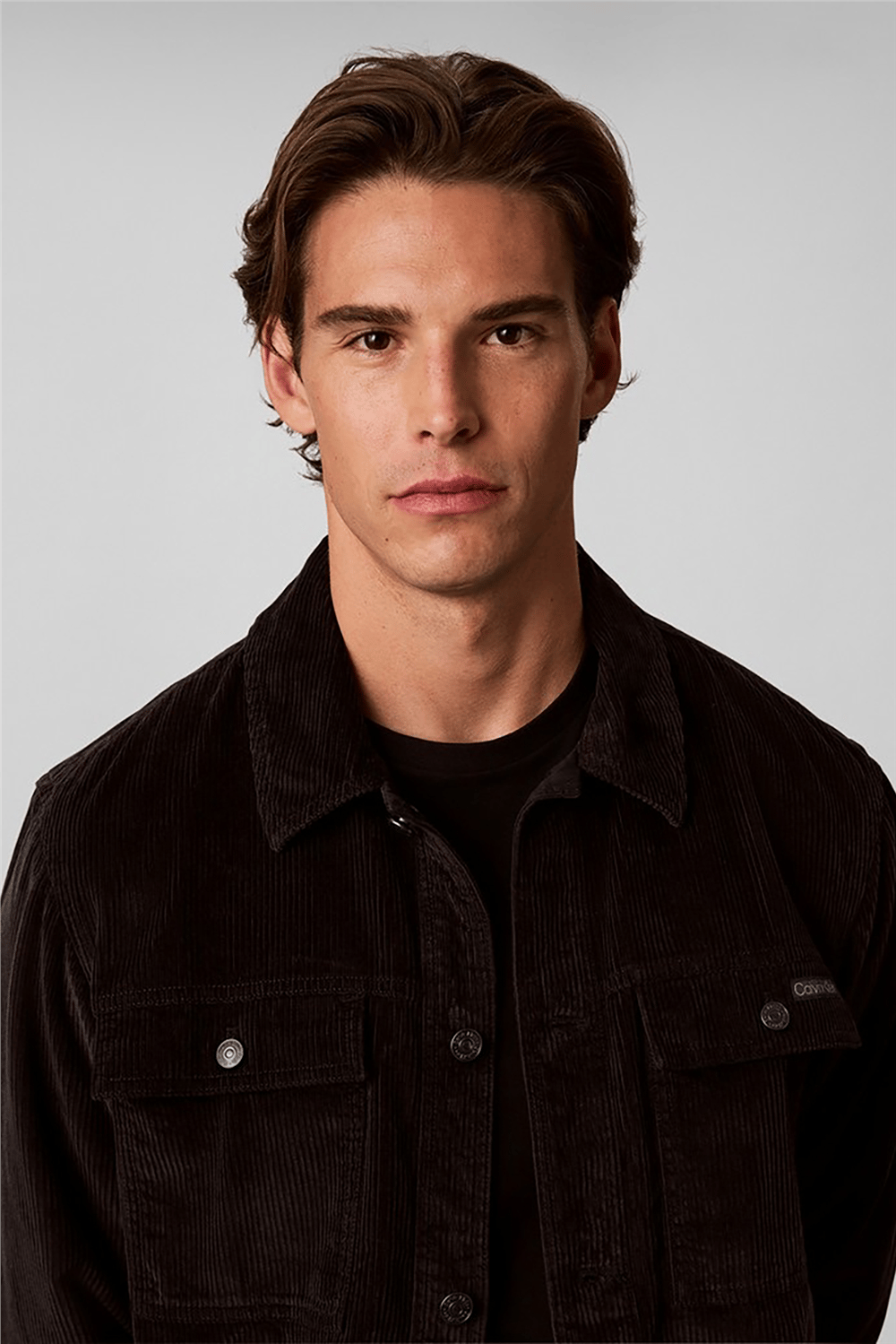Calvin Klein Ls Corduroy Easy Overshirt Erkek Gömlek Siyah