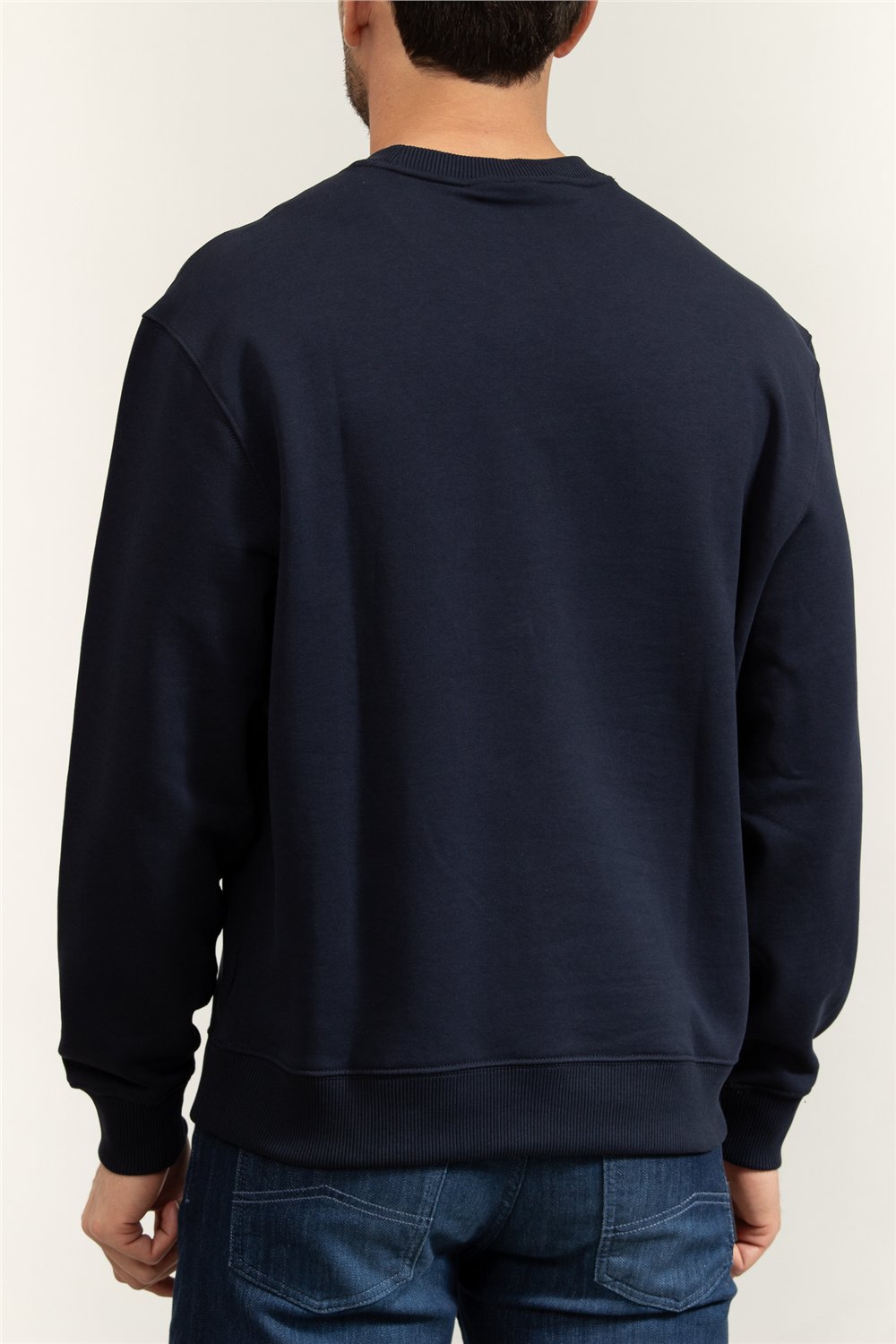 Calvin Klein LS Eu 350Terry Monologo Cn Swtsh Erkek Bisiklet Yaka Sweatshirt
