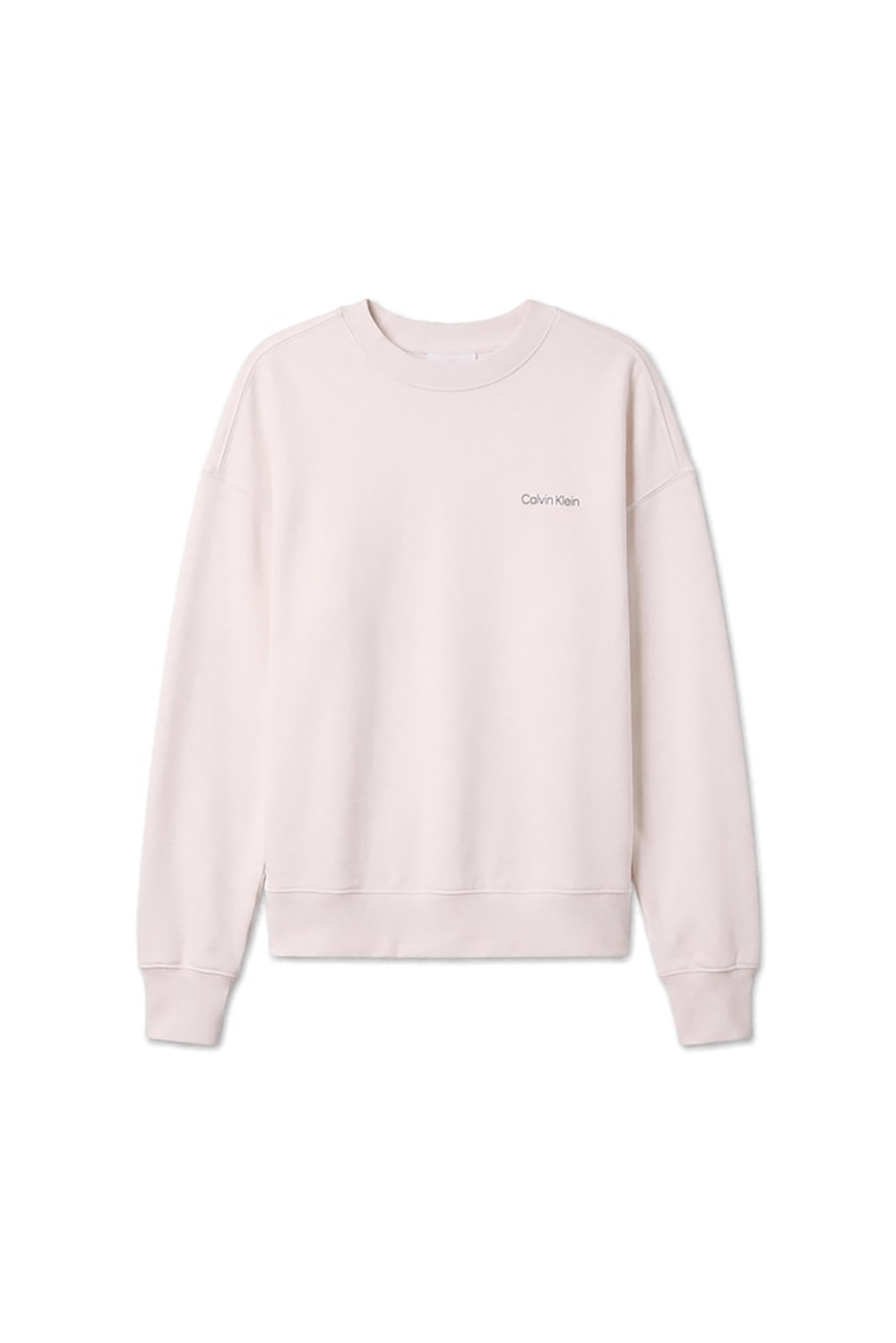 Calvin Klein Ls Feminine Logo French Terry Cr Kadın Bisiklet Yaka Sweatshirt Beyaz