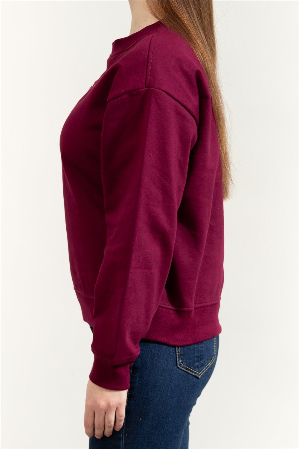 Calvin Klein LS Foil Monologo French Terry Rl Kadın Bisiklet Yaka Sweatshirt