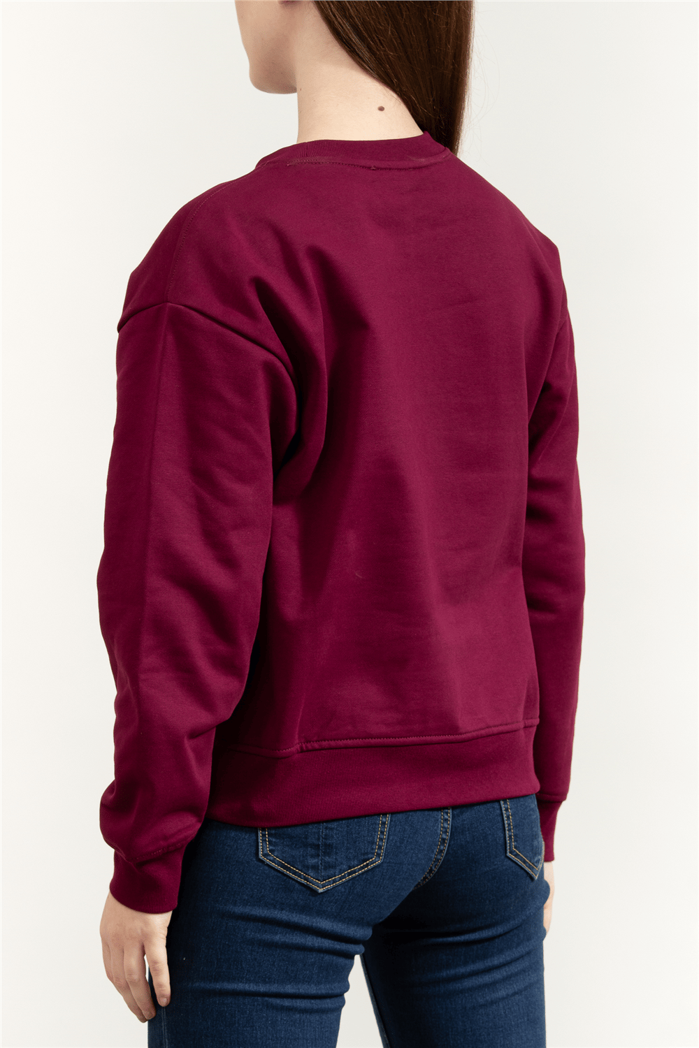 Calvin Klein LS Foil Monologo French Terry Rl Kadın Bisiklet Yaka Sweatshirt