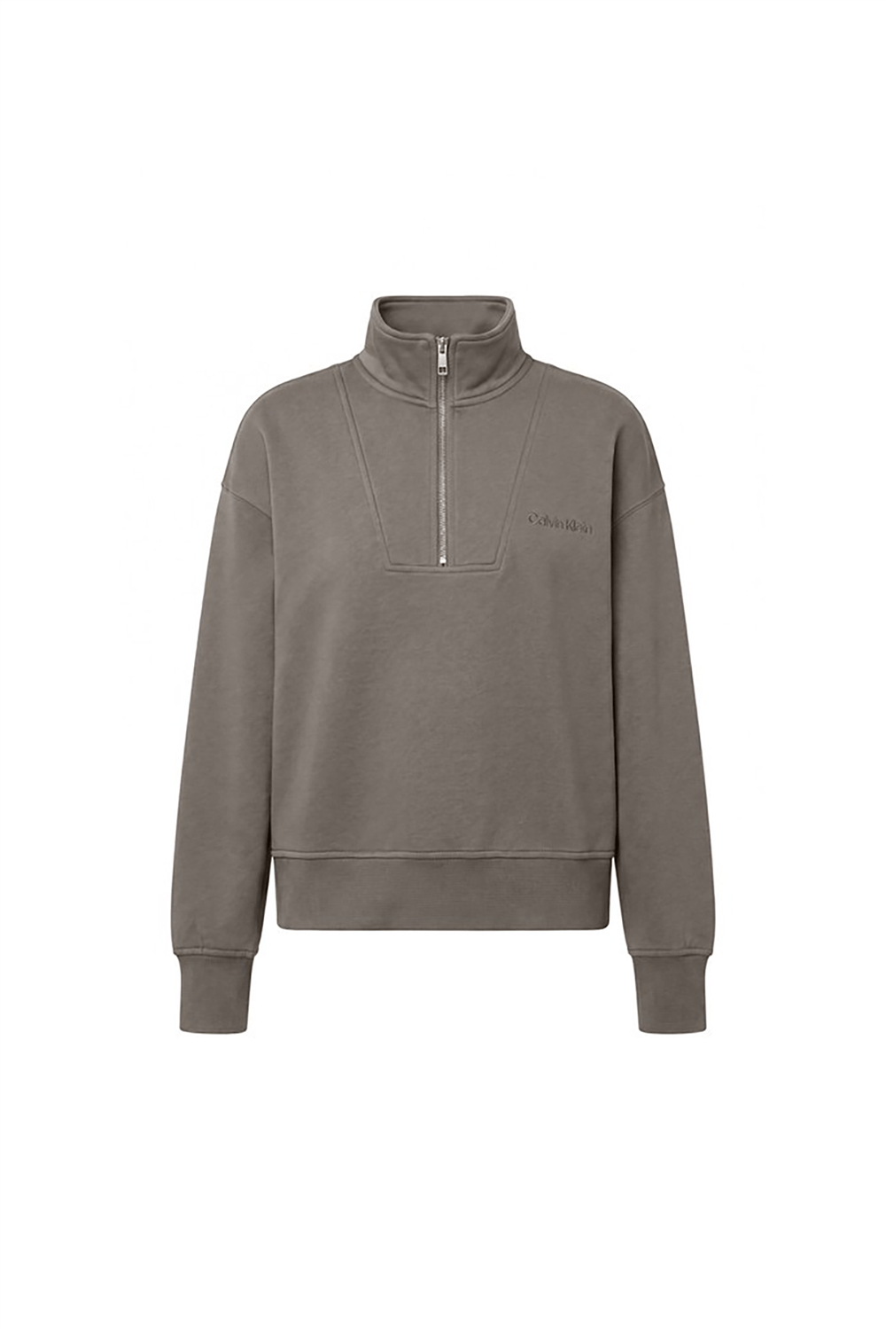Calvin Klein Ls French Terry Standard Logo To Kadın Fermuarlı Sweatshirt