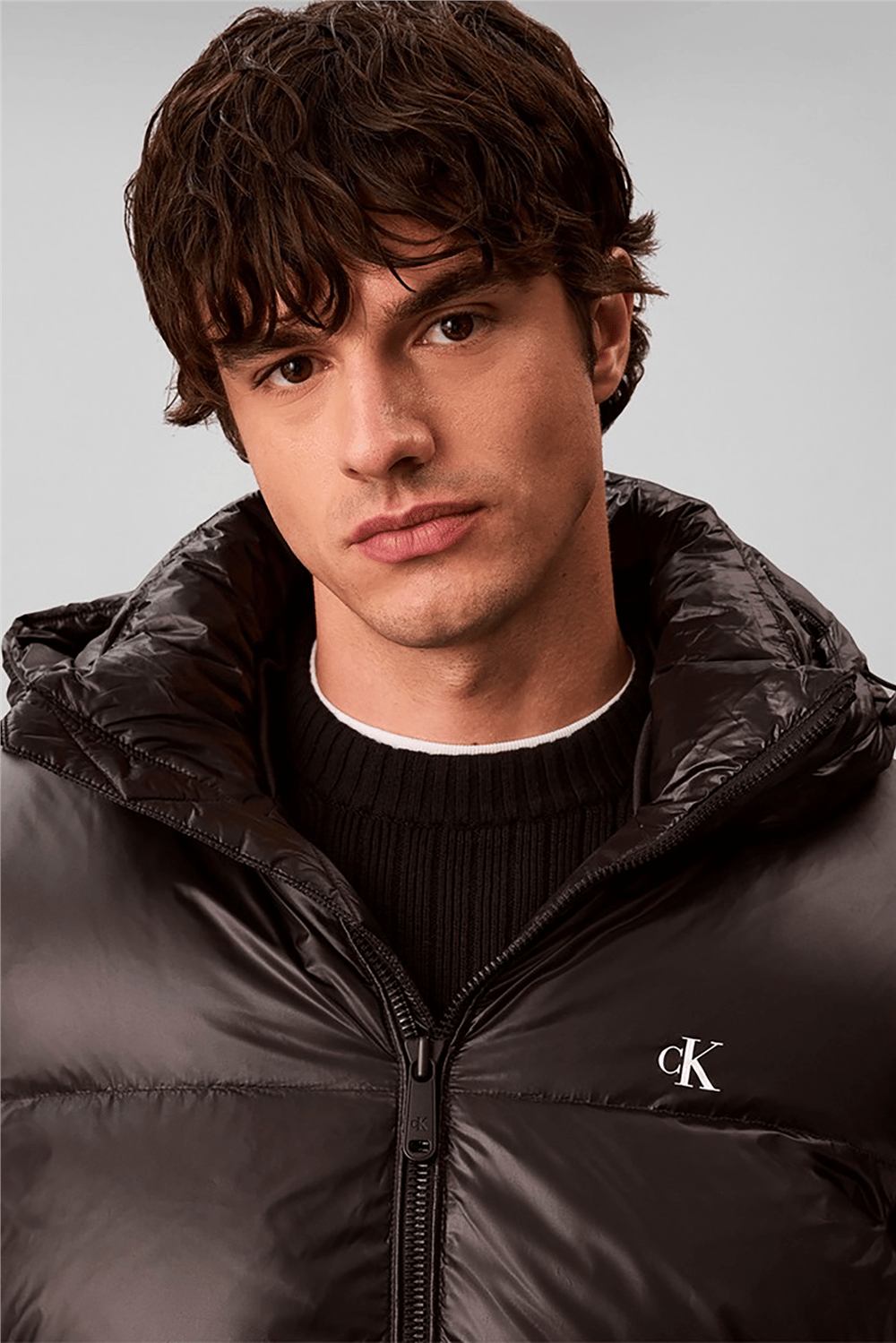 Calvin Klein Ls Glossy Detachable Hd Down Puf Erkek Şişme Mont Siyah