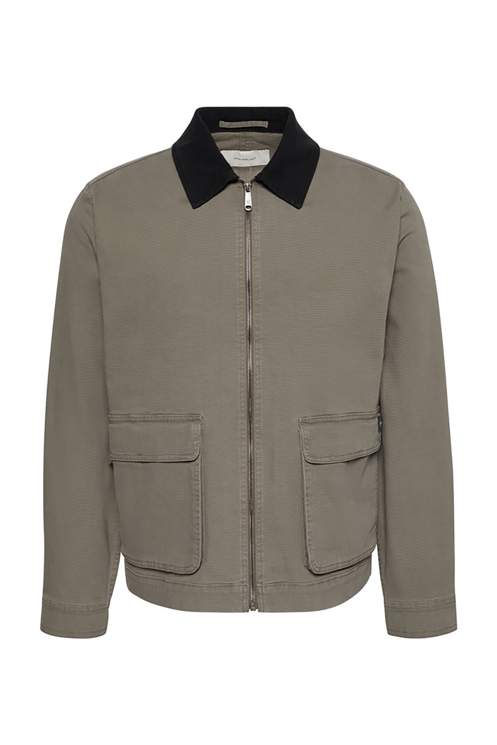 Calvin Klein Ls Matty Canvas Contrast Collar Erkek Mont Gri