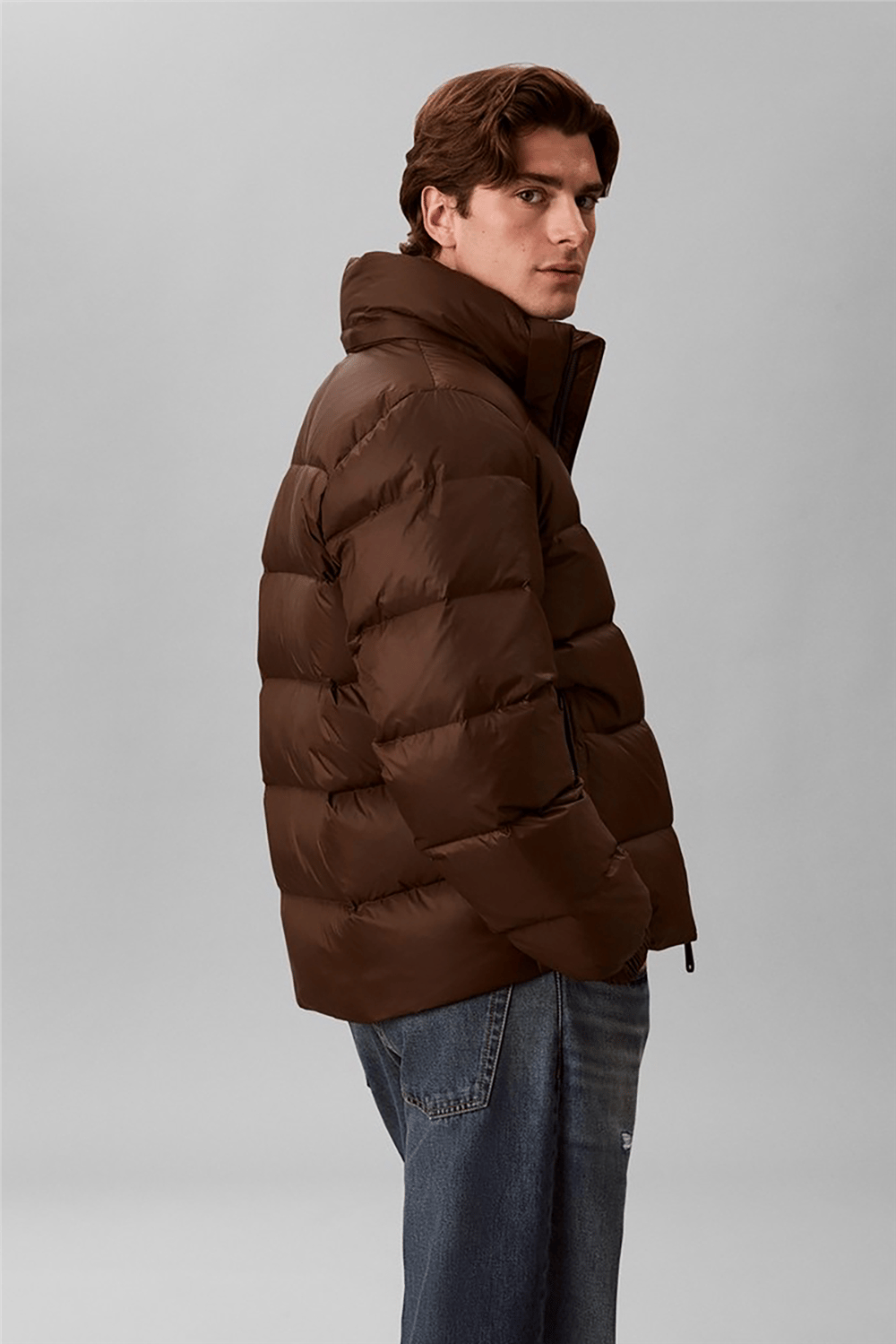 Calvin Klein Ls Nyln Zp Off Hod Down Pufr Jkt Erkek Şişme Mont