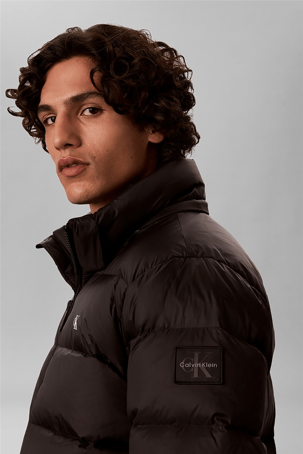 Calvin Klein Ls Nyln Zp Off Hod Down Pufr Jkt Erkek Şişme Mont Siyah