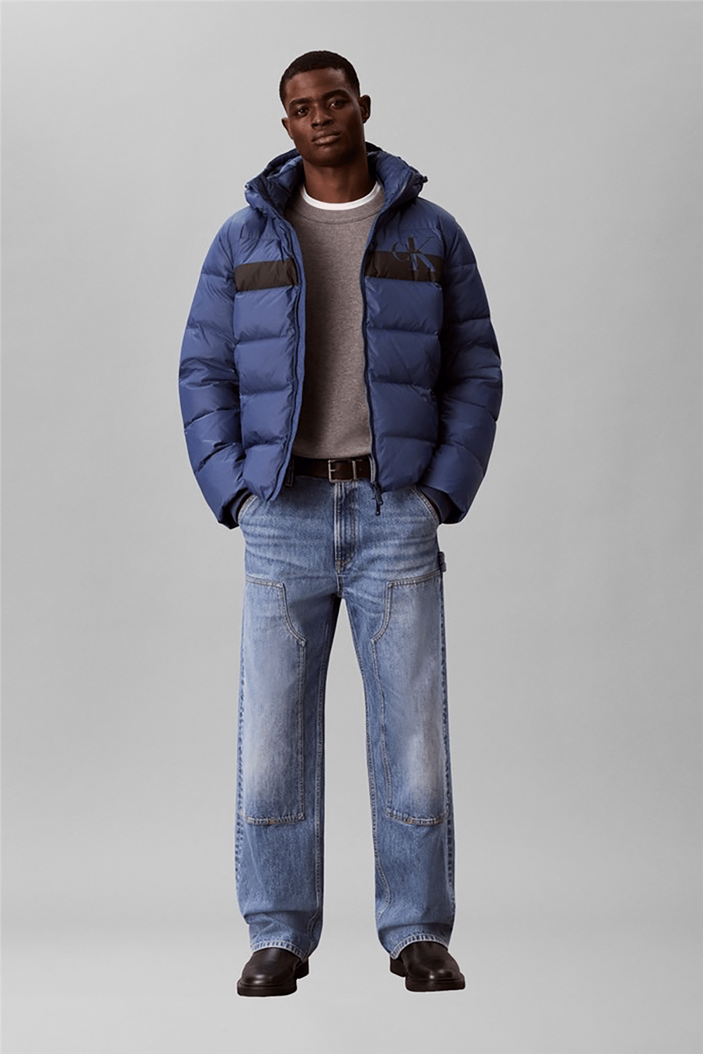 Calvin Klein Ls Nylon Colorblock Puffer Jkt Erkek Şişme Mont