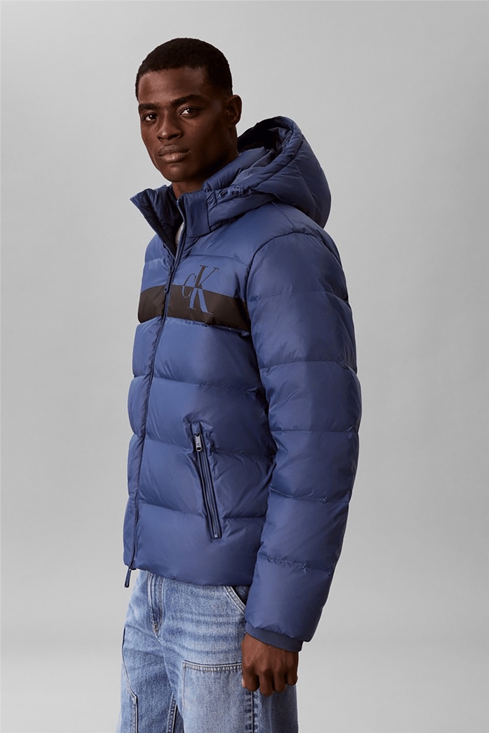 Calvin Klein Ls Nylon Colorblock Puffer Jkt Erkek Şişme Mont