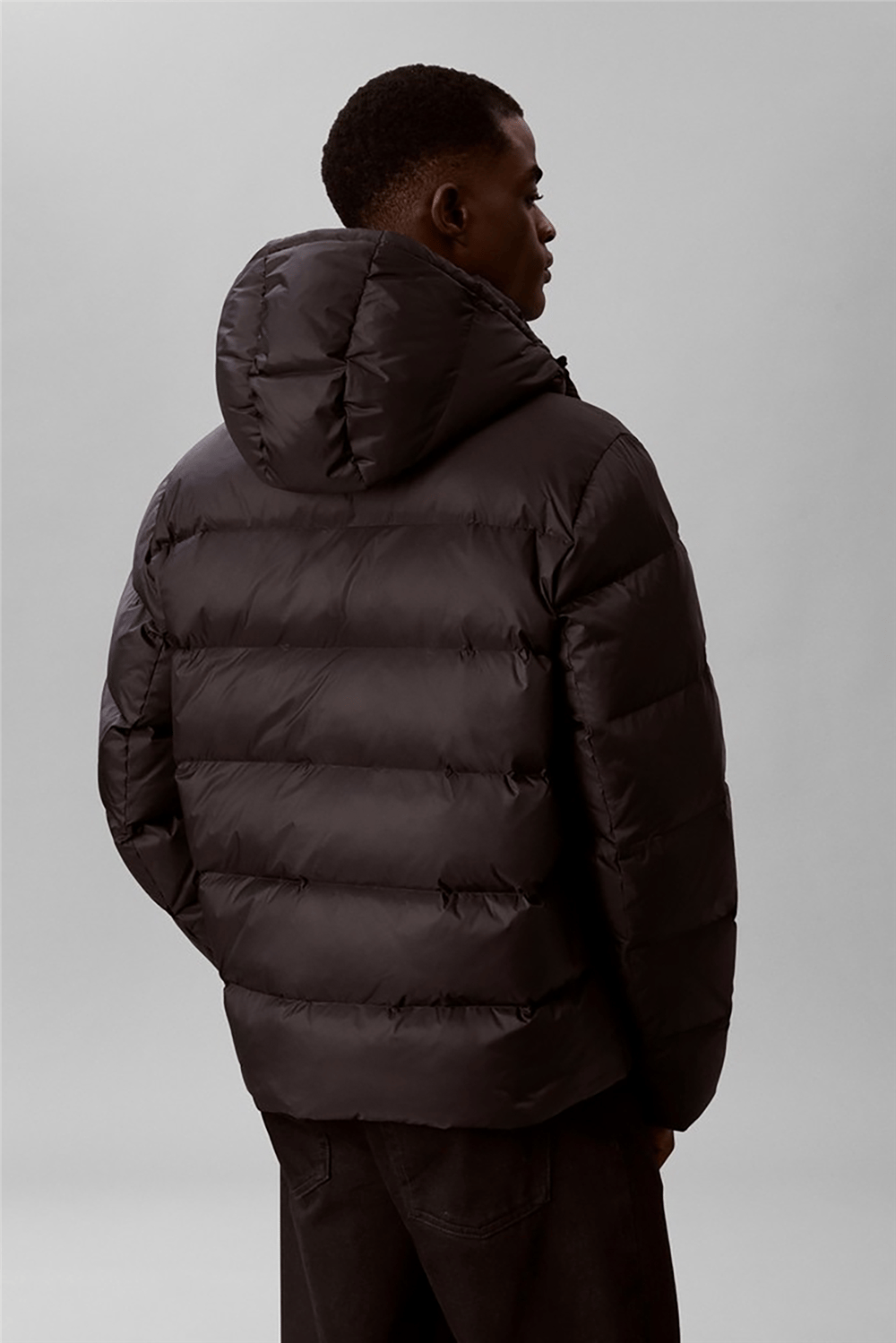 Calvin Klein Ls Nylon Colorblock Puffer Jkt Erkek Şişme Mont Siyah