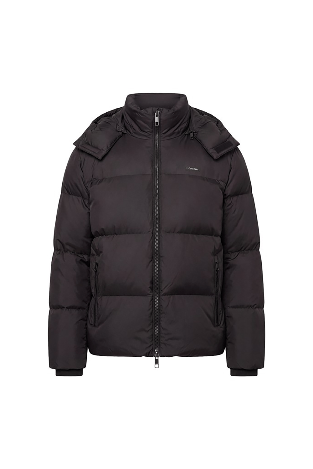 Calvin Klein Ls Nylon Detachable Hood Down Pu Erkek Mont Siyah