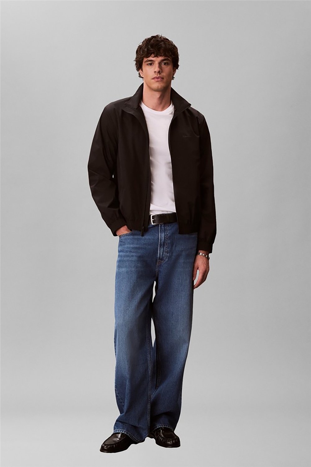 Calvin Klein Ls Nylon Stand Collar Windbreake Erkek Rüzgarlık Siyah