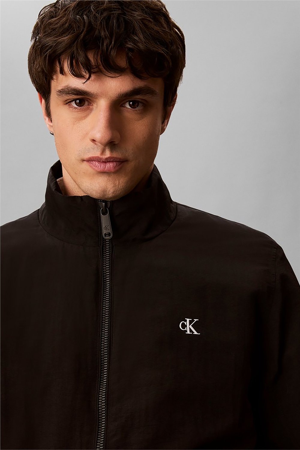 Calvin Klein Ls Padded Nylon Harrington Jacke Erkek Mont Siyah