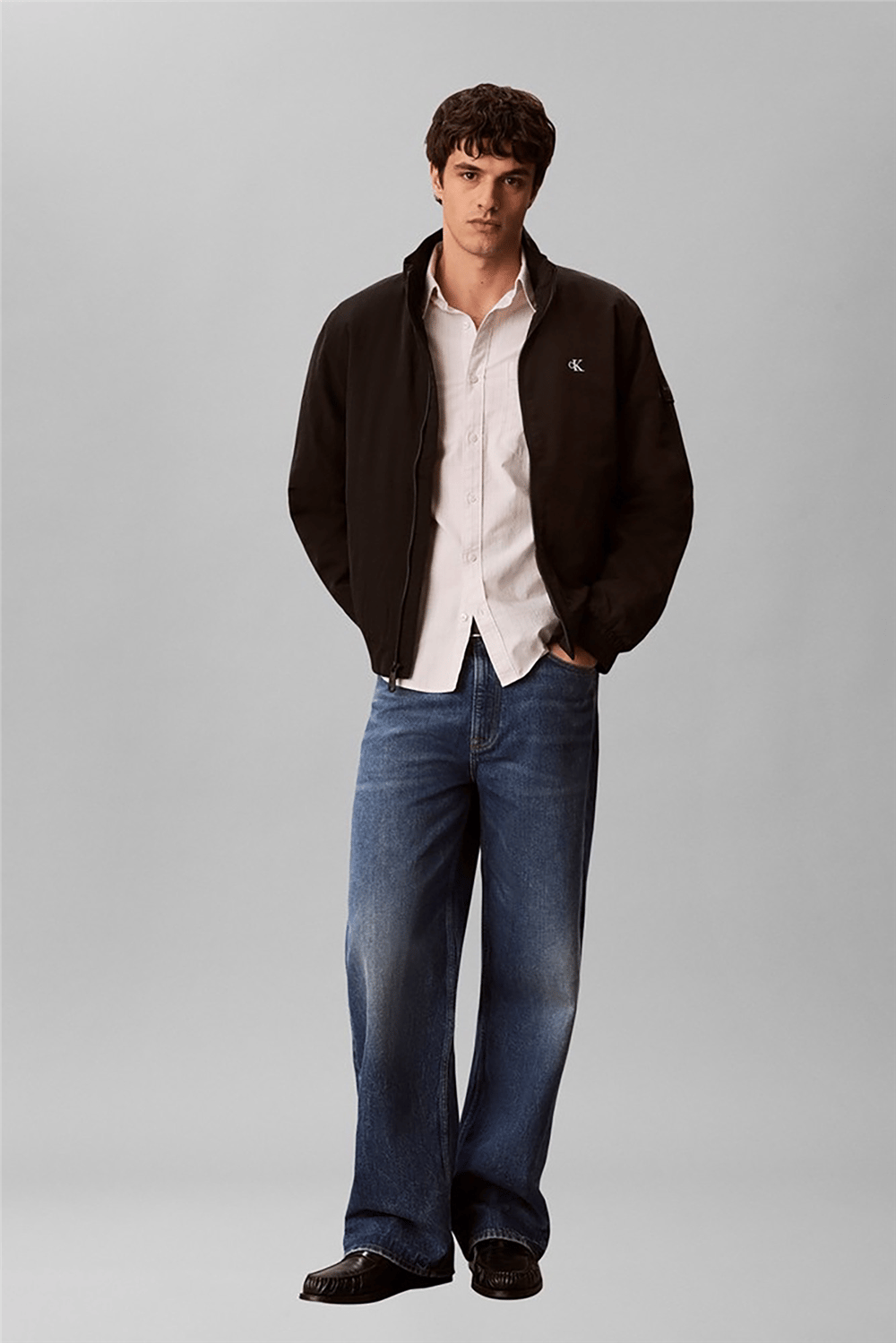 Calvin Klein Ls Padded Nylon Harrington Jacke Erkek Mont Siyah