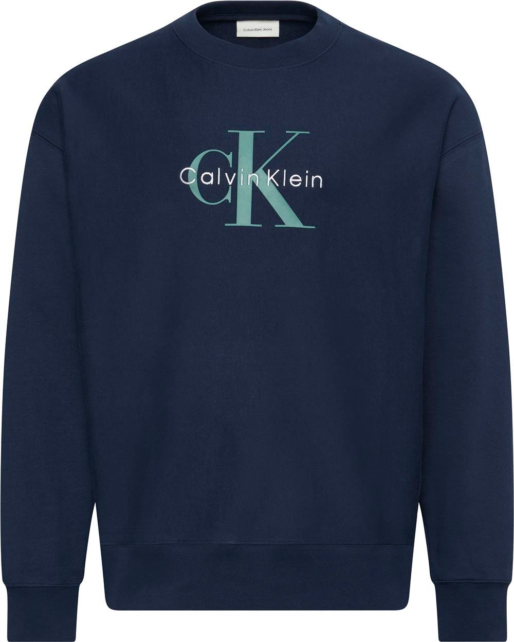 Calvin Klein Ls Premium Terry Monologo Cn Erkek Bisiklet Yaka Sweatshirt