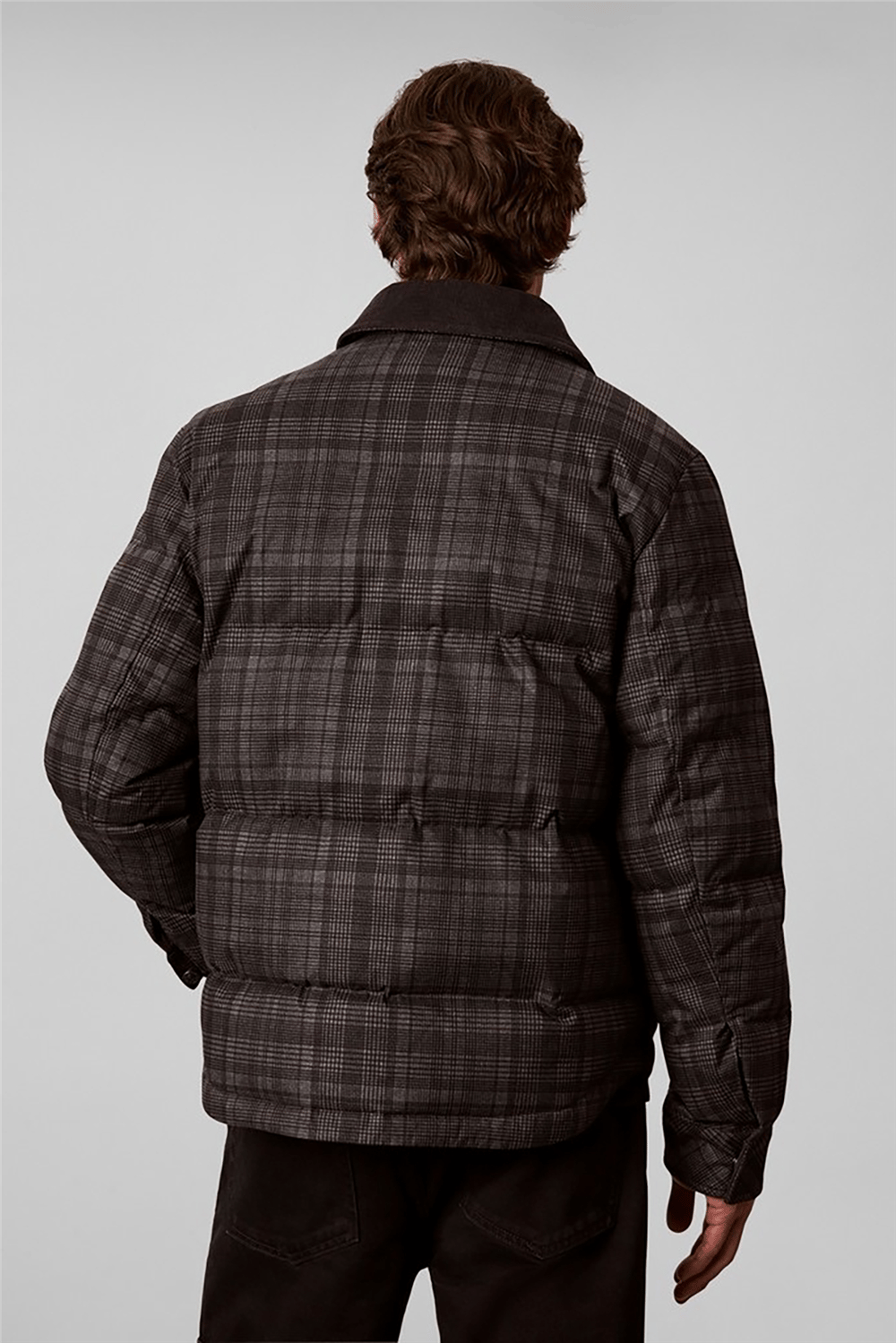 Calvin Klein Ls Printed Plaid Puffer Jkt Erkek Şişme Mont Gri