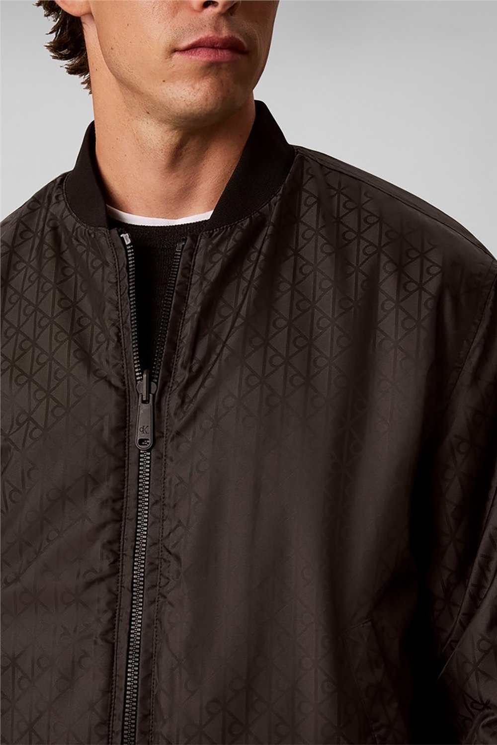 Calvin Klein Ls Rlxd Padded Nylon Reversible Erkek Mont Siyah