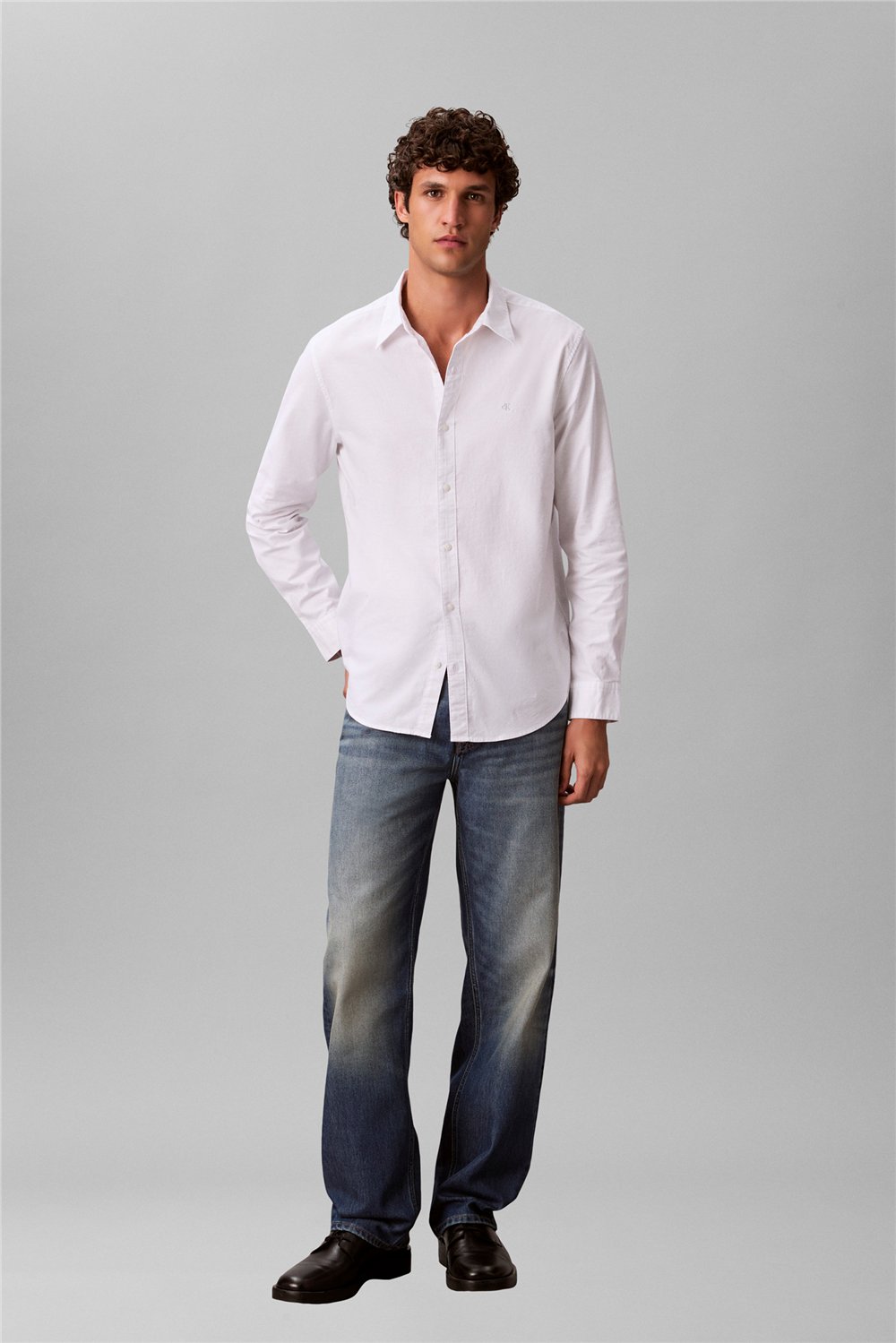 Calvin Klein LS Solid Oxford Classic Shirt Erkek Gömlek